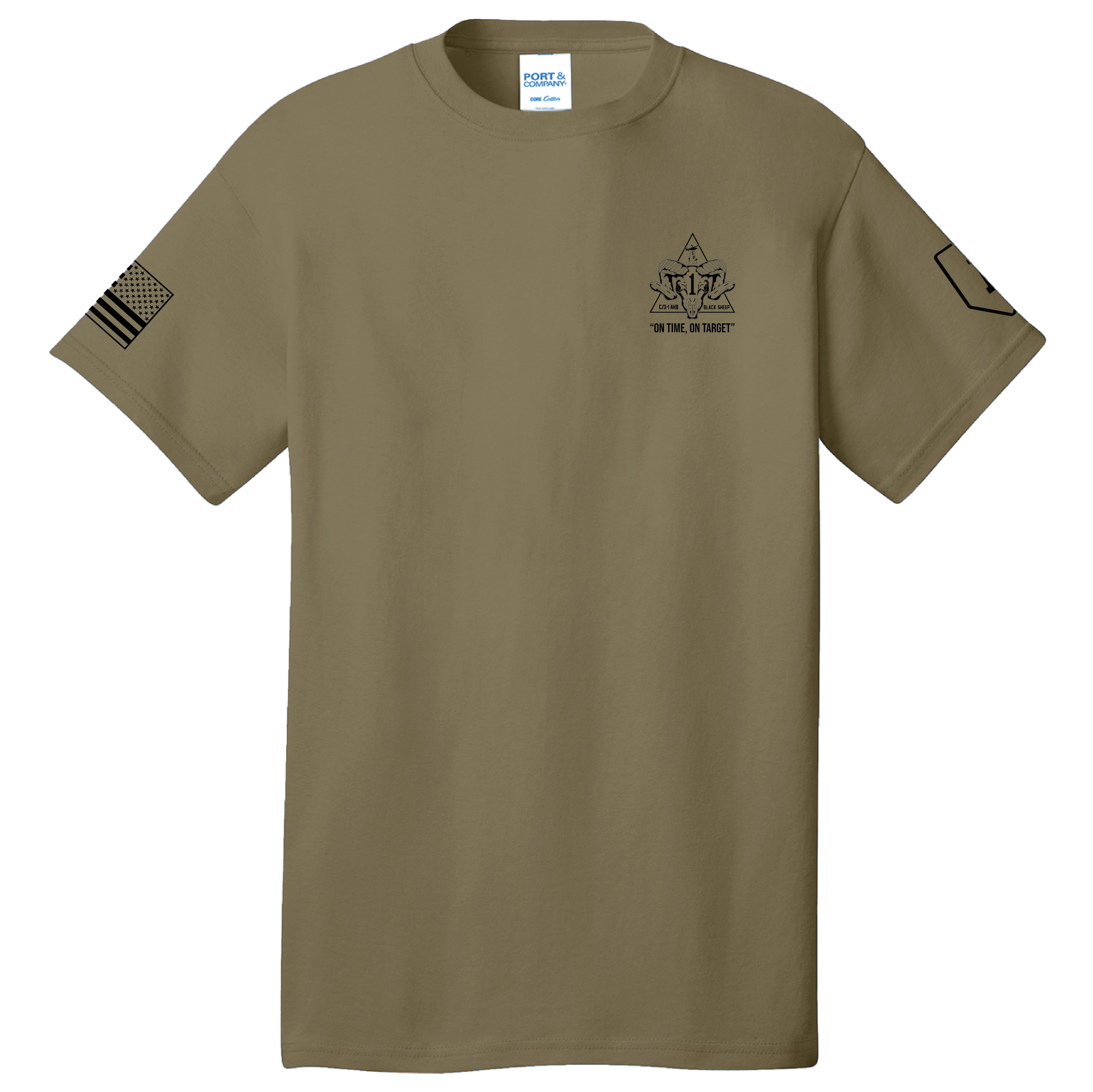 (BLACKSHEEP CO., 3-1 AHB) - PC54 Port & Company® Core Cotton Tee - COYOTE