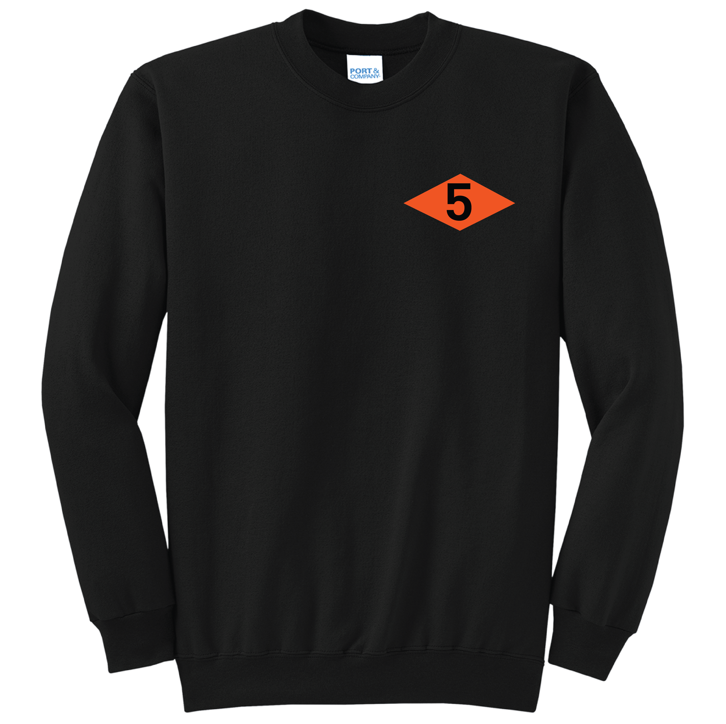 (5TH RTB) - PC78 Port & Company® Core Fleece Pullover Sweatshirt - BLACK