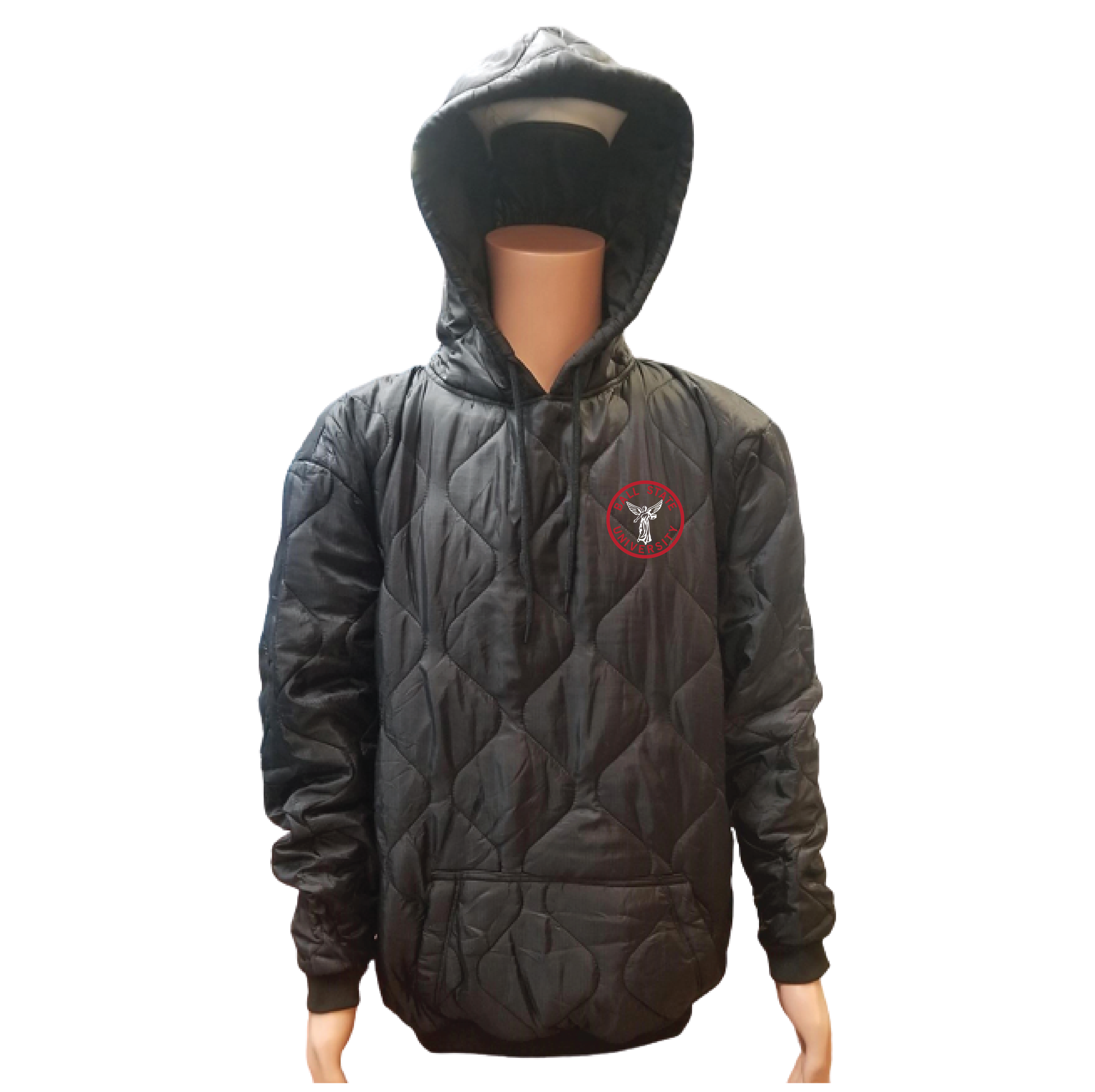 (BALL STATE ROTC) - 01-082 LEVEL Tactical™ "Woobie" Hoodie - BLACK