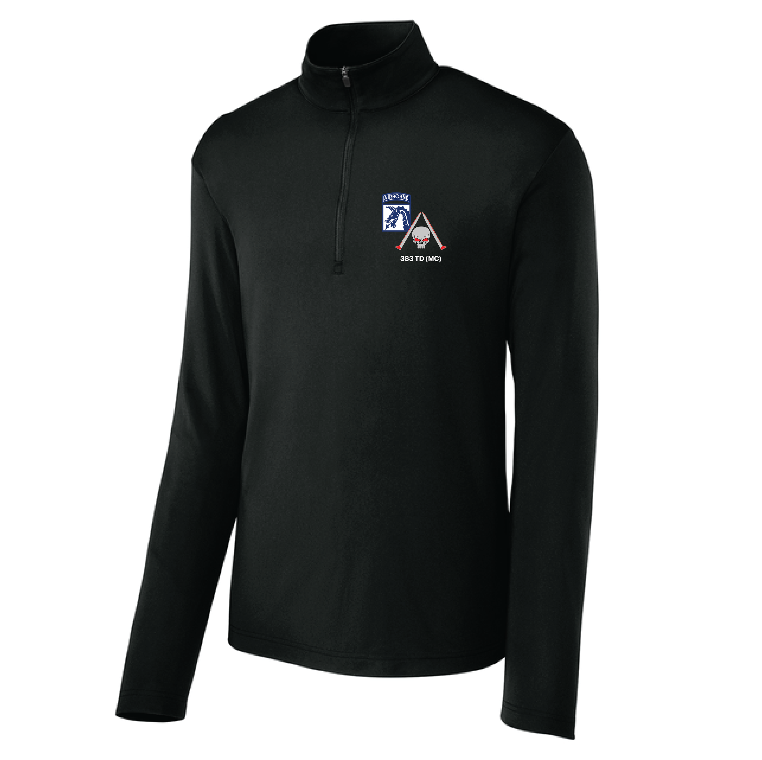 (ASSASIANS CO., 383 TD) - ST672 Qtr Zip - BLACK - EMB - FLC
