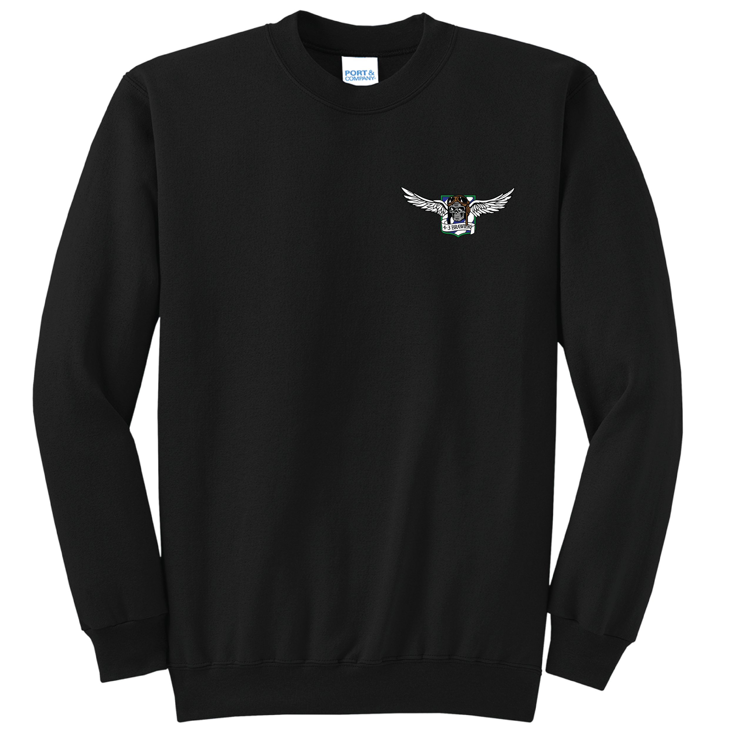 (ECHO Co., 4-3 AHB) - PC78 Port & Company® Core Fleece Pullover Sweatshirt - BLACK