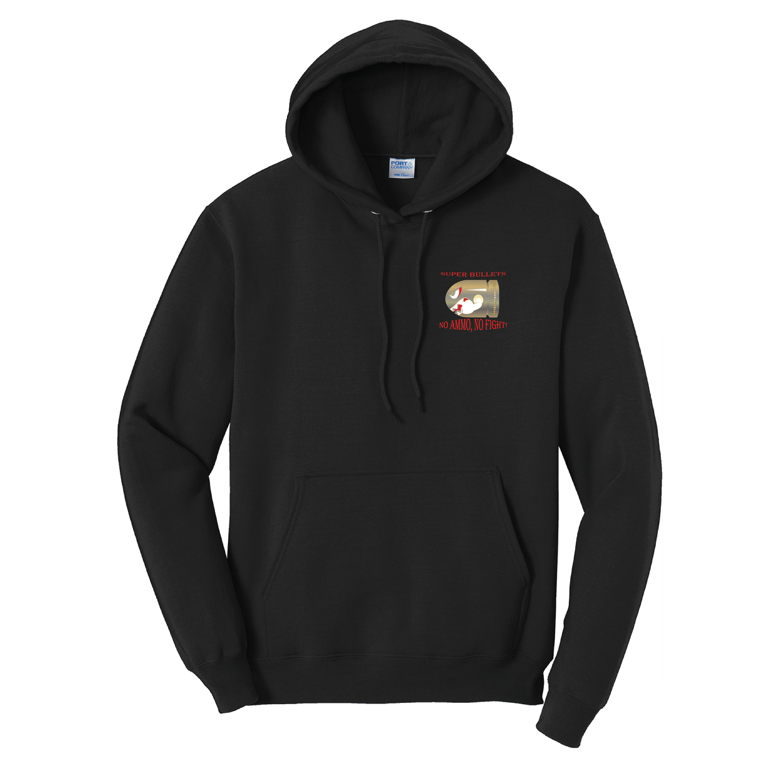 (8TH OD CO.) - PC78H - Port & Company® BLACK Core Fleece Pullover Hooded Sweatshirt