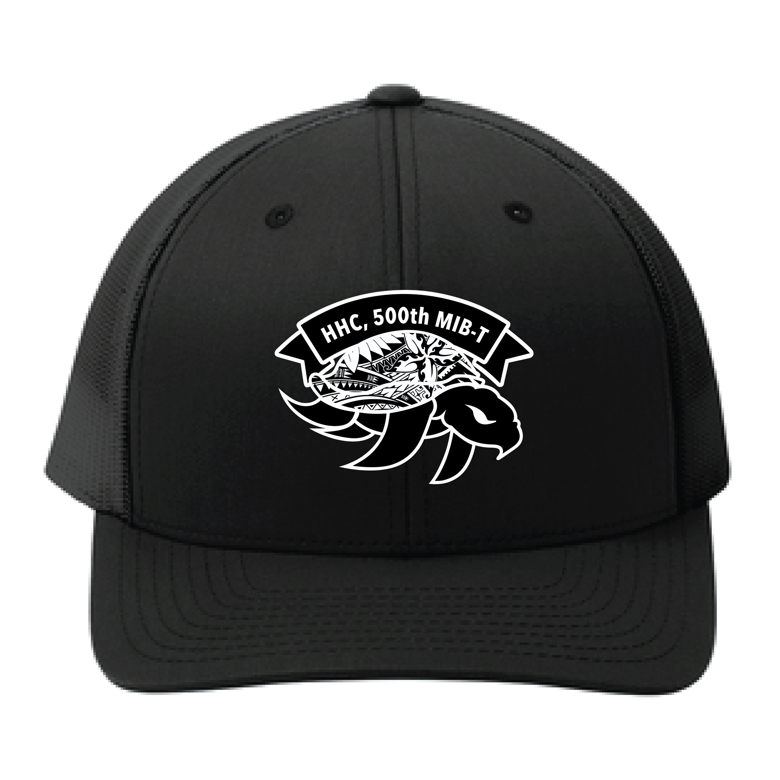 HHC, 500TH MI BDE - STC39 - Sport-Tek ® Retro Trucker Cap - BLACK.png