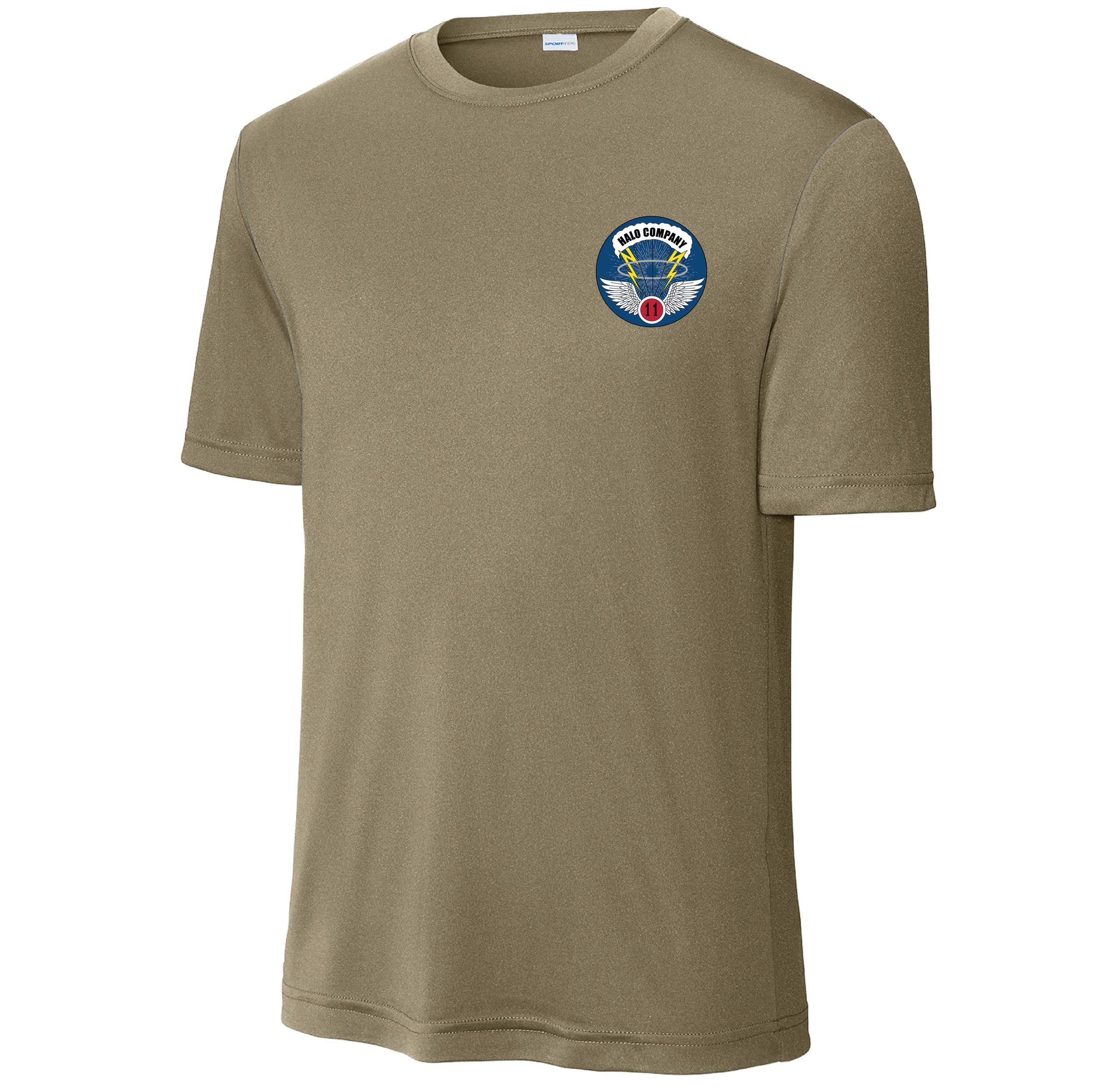(HALO CO., 11TH ABN DIV) - ST350 Sport-Tek® PosiCharge® Competitor™ 100% Polyester Tee - COYOTE