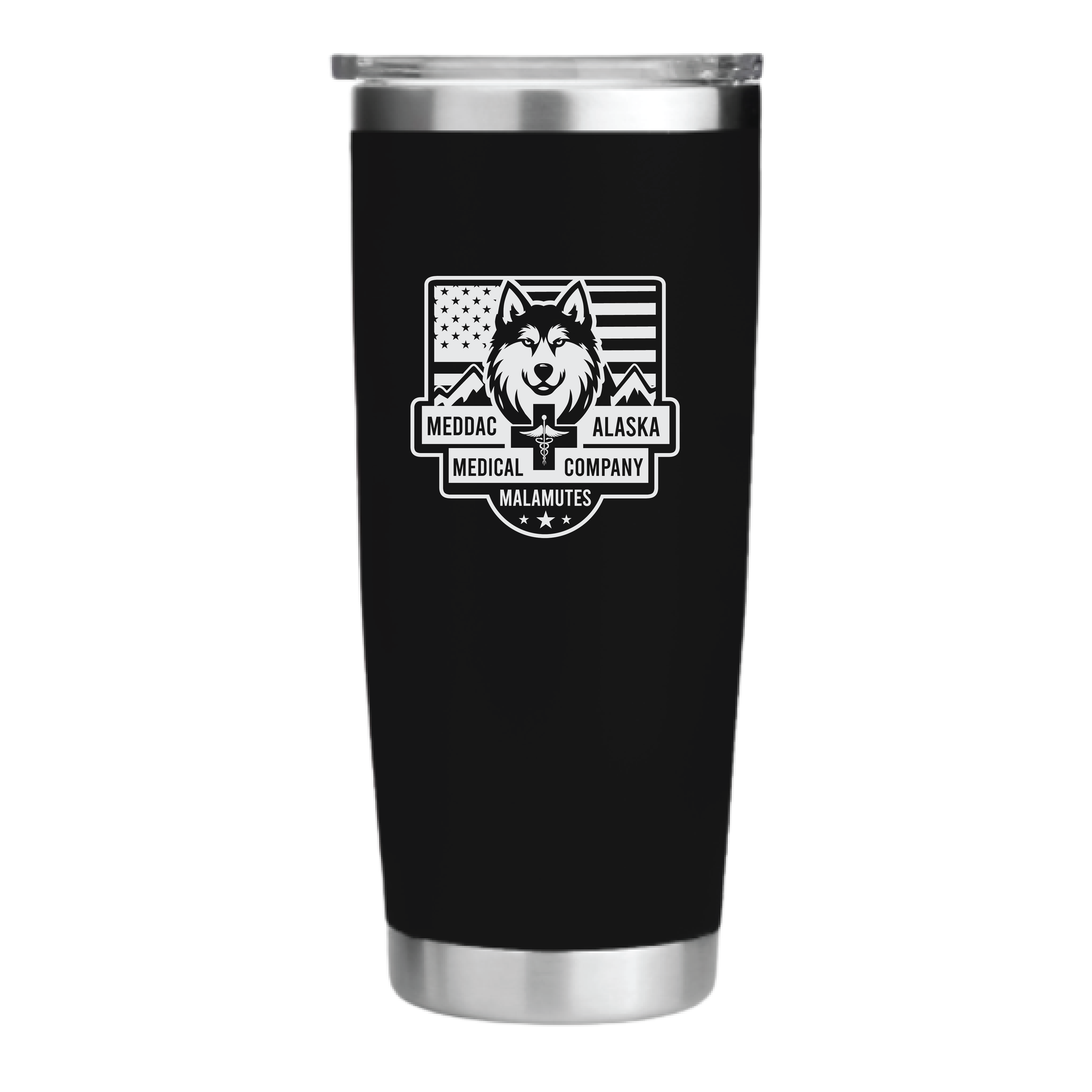 (MEDDAC-MALAMUTES) - 01-068 LEVEL Tactical™ BOMBER - 22oz Tumbler with Magneslide Lid