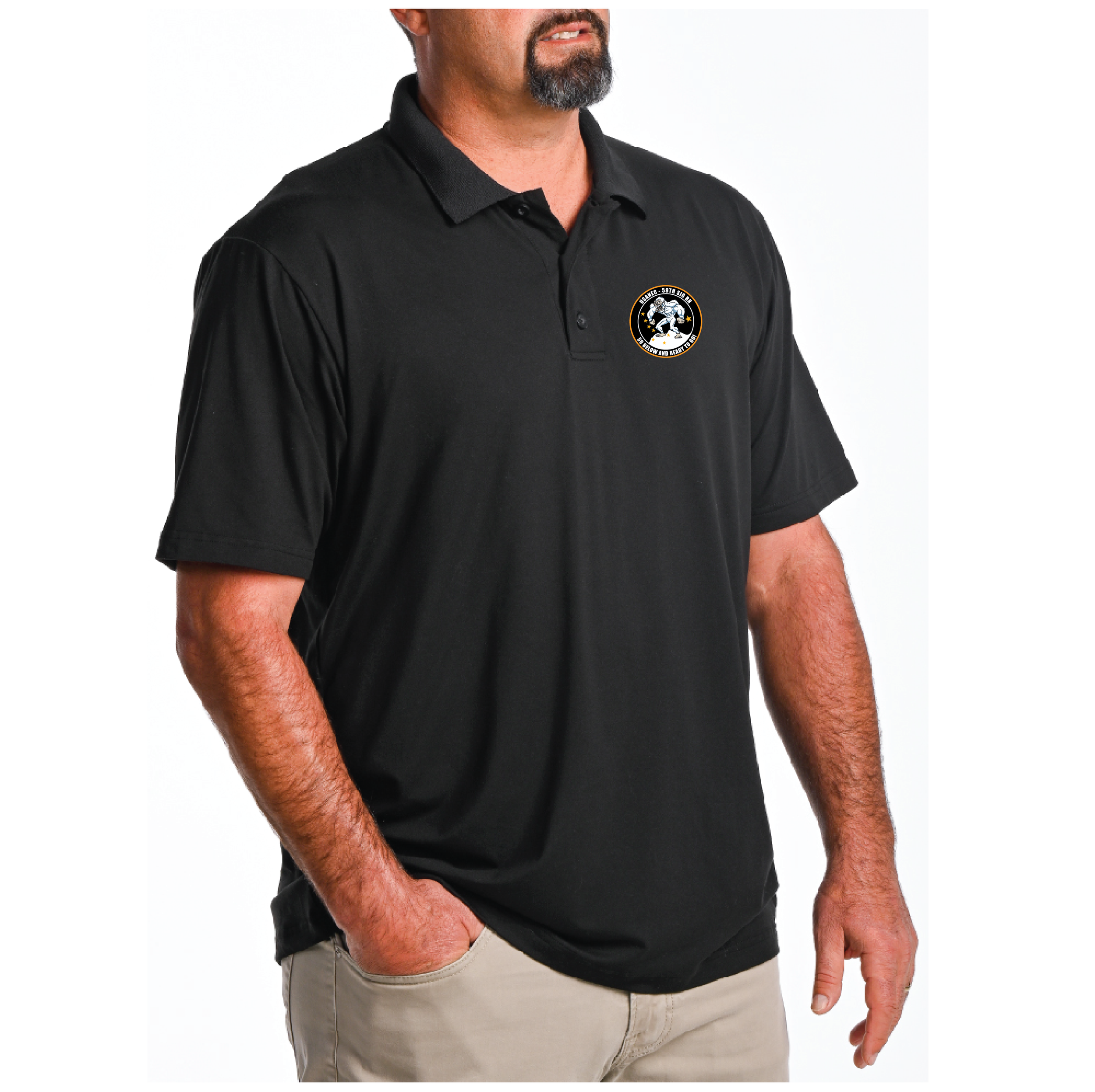 (USANEC, 59TH SIGNAL BN) - 01-085 LEVEL Tactical™ Golf Polo - Black