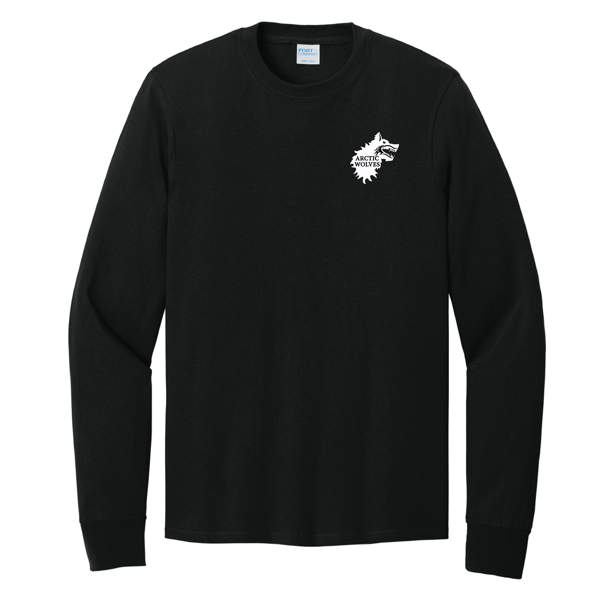 (BAYONET CO., 1-5IN) - PC54LS Port & Company® Long Sleeve Tee - BLACK