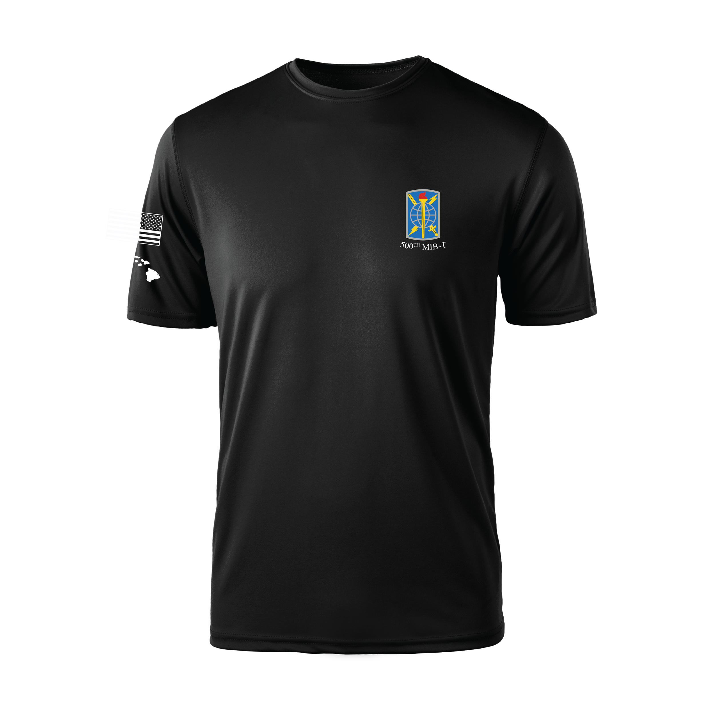 HHC, 500TH MI BDE 01-084 LEVEL Tactical™ Sleeve Training Tee - BLACK FRONT.png