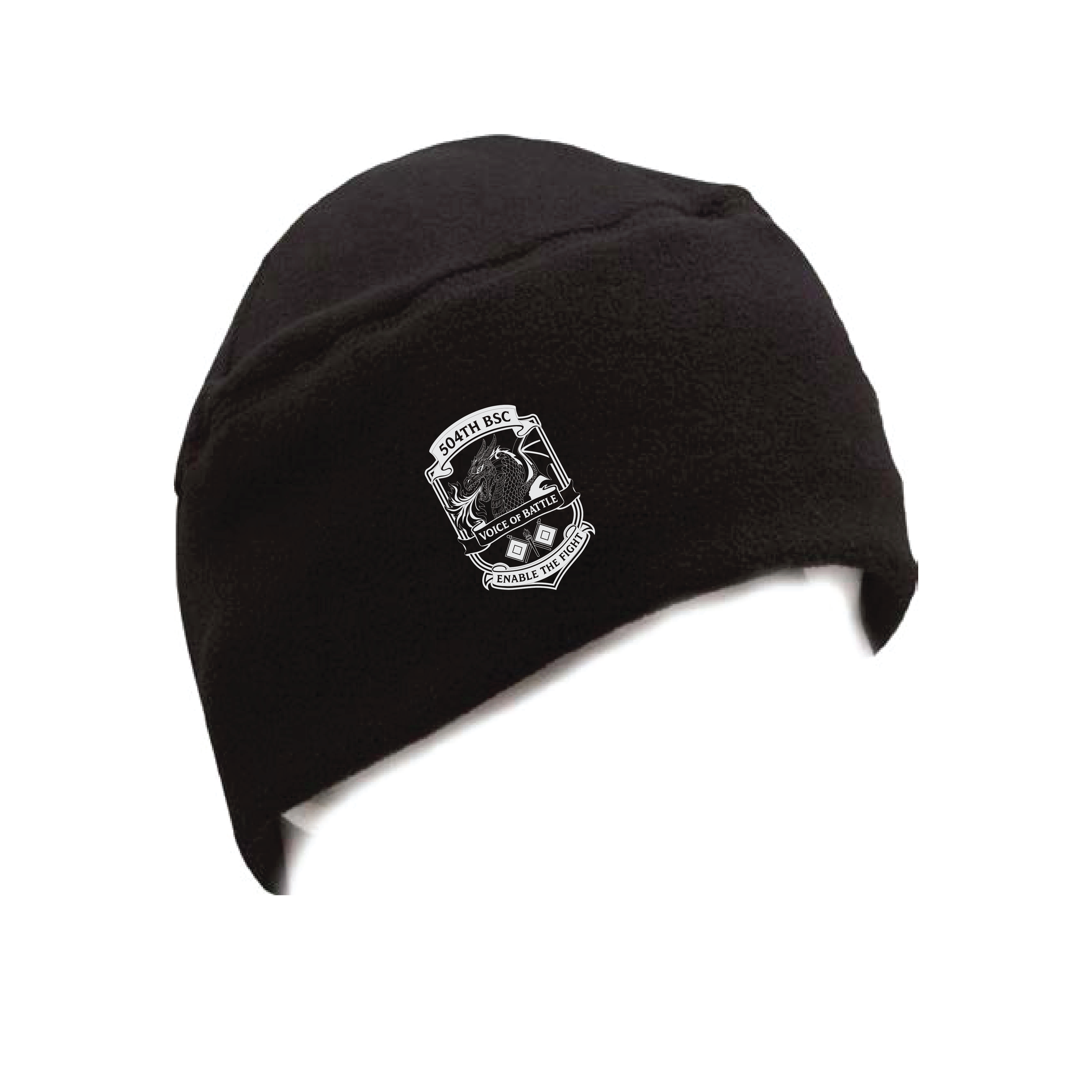 (504TH BSC) - 01-093 WSW - 100% Polyester Fleece Beanie - BLACK