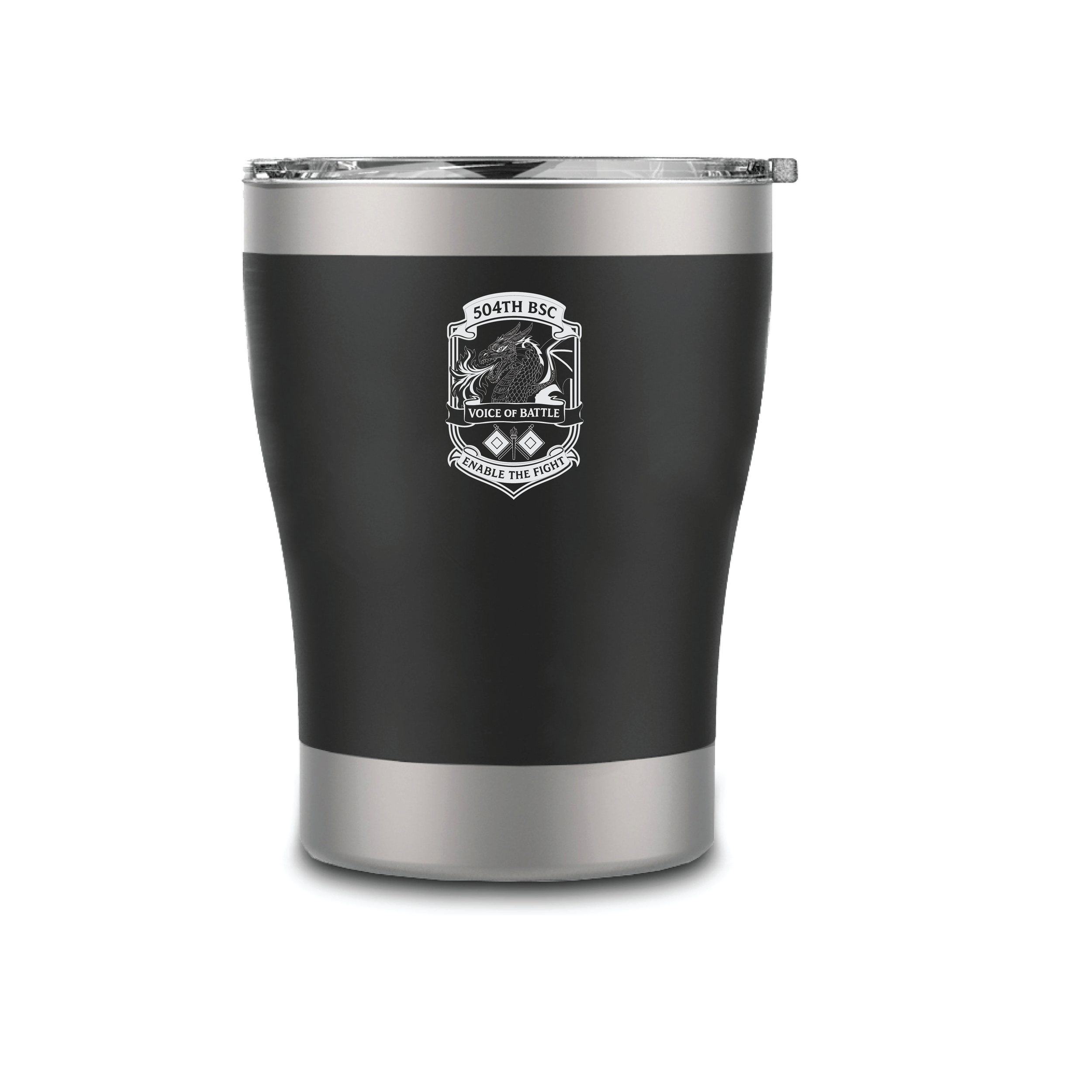 (504TH BSC) - 01-071  LEVEL Tactical™ LOWROAD - 12oz Tumbler with Magneslide Lid