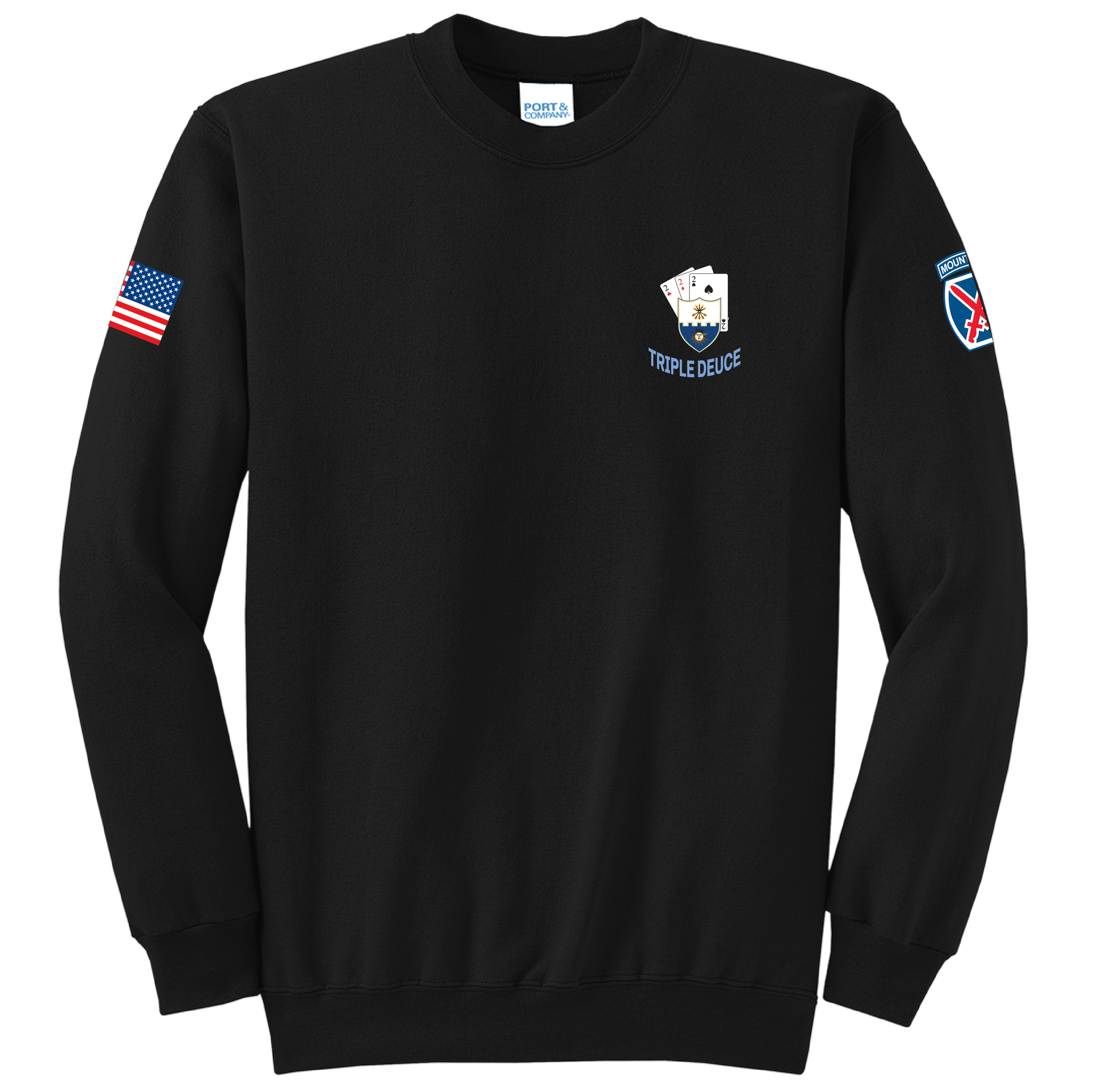 (2-22 INF) - PC78 Port & Company® Core Fleece Pullover Sweatshirt - BLACK
