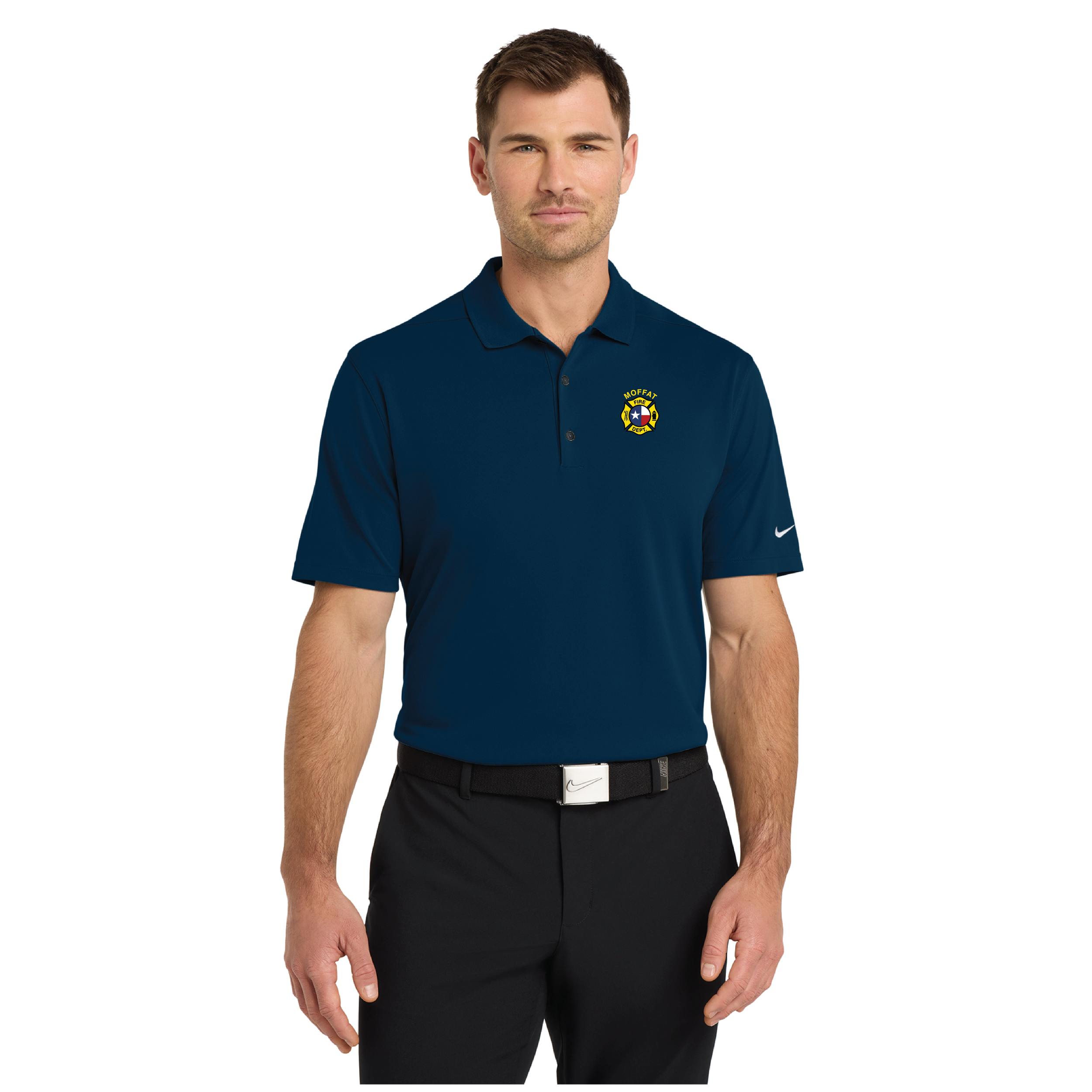 (MOFFAT FIRE DEPT) - NKDC1963 Nike™ Dri-FIT Micro Pique 2.0 Polo - NAVY