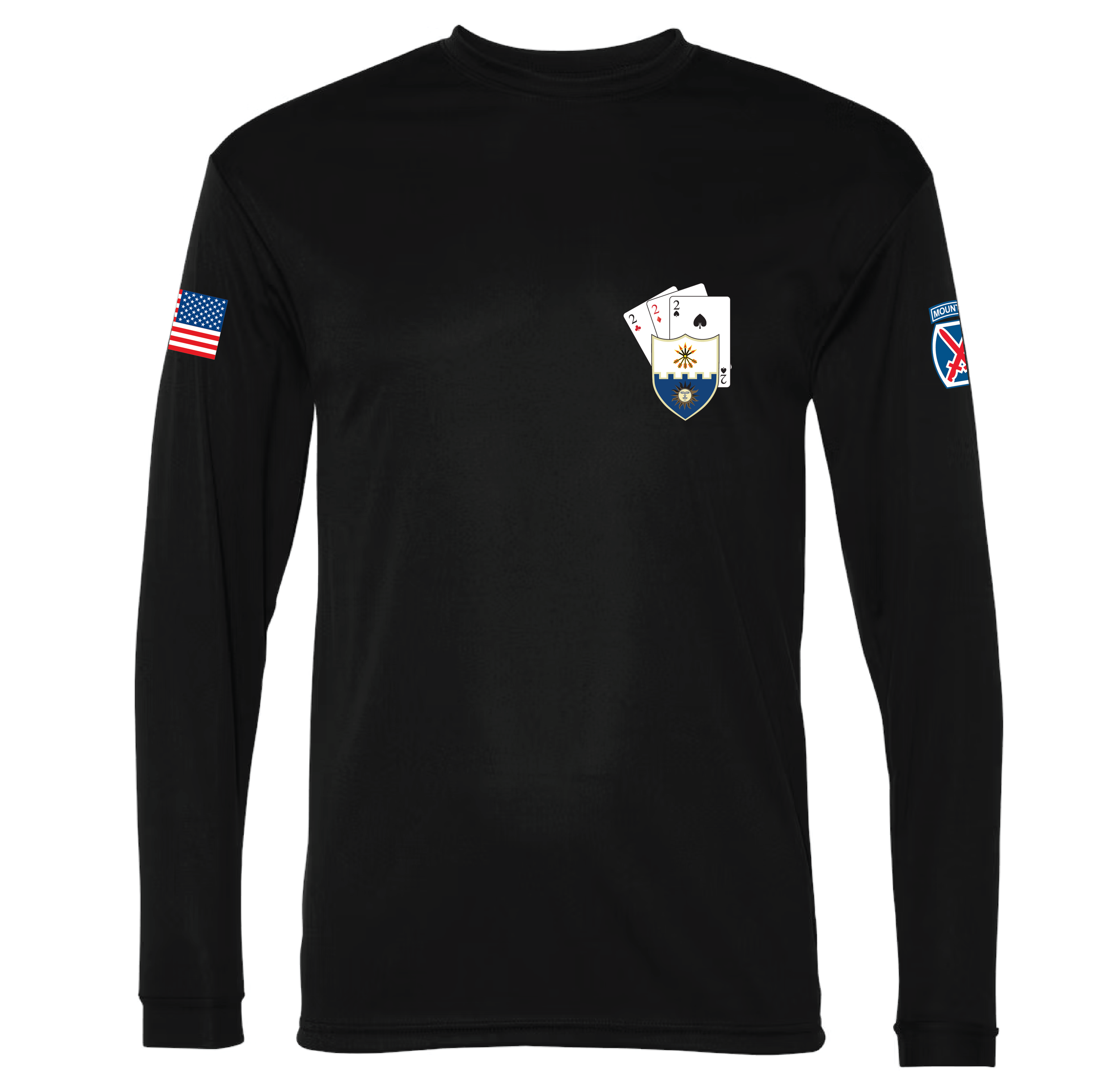 (293rd SIG - SPARTANS, 2-22 INF) - PC54LS Port & Company® Long Sleeve Tee - BLACK