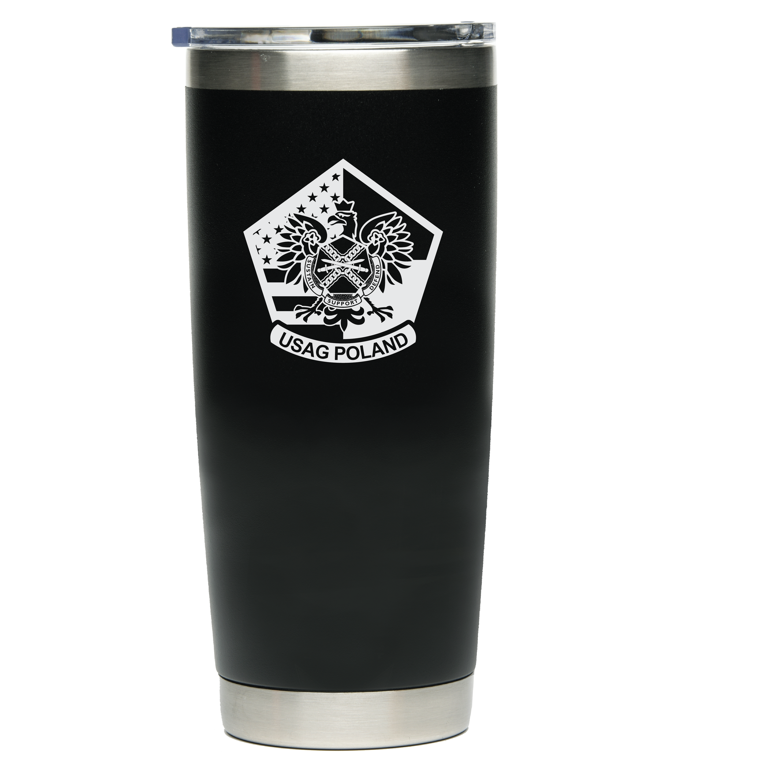 (USAG POLAND) - 01-068 LEVEL Tactical™ BOMBER - 22oz Tumbler with Magneslide Lid - BLACK