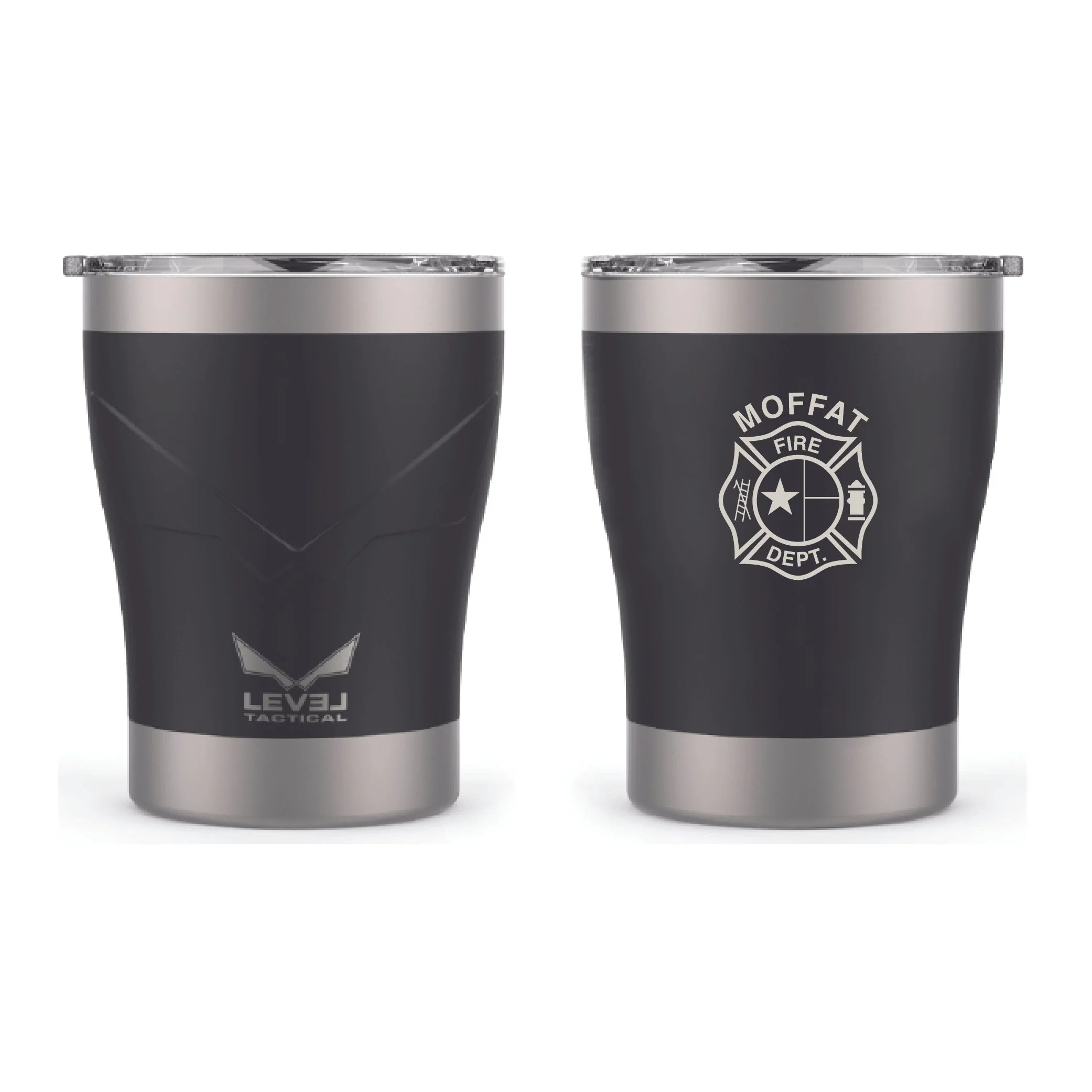 (MOFFAT FIRE DEPT) 01-071 LEVEL Tactical™ LOWROAD - 12oz Tumbler with Magneslide Lid