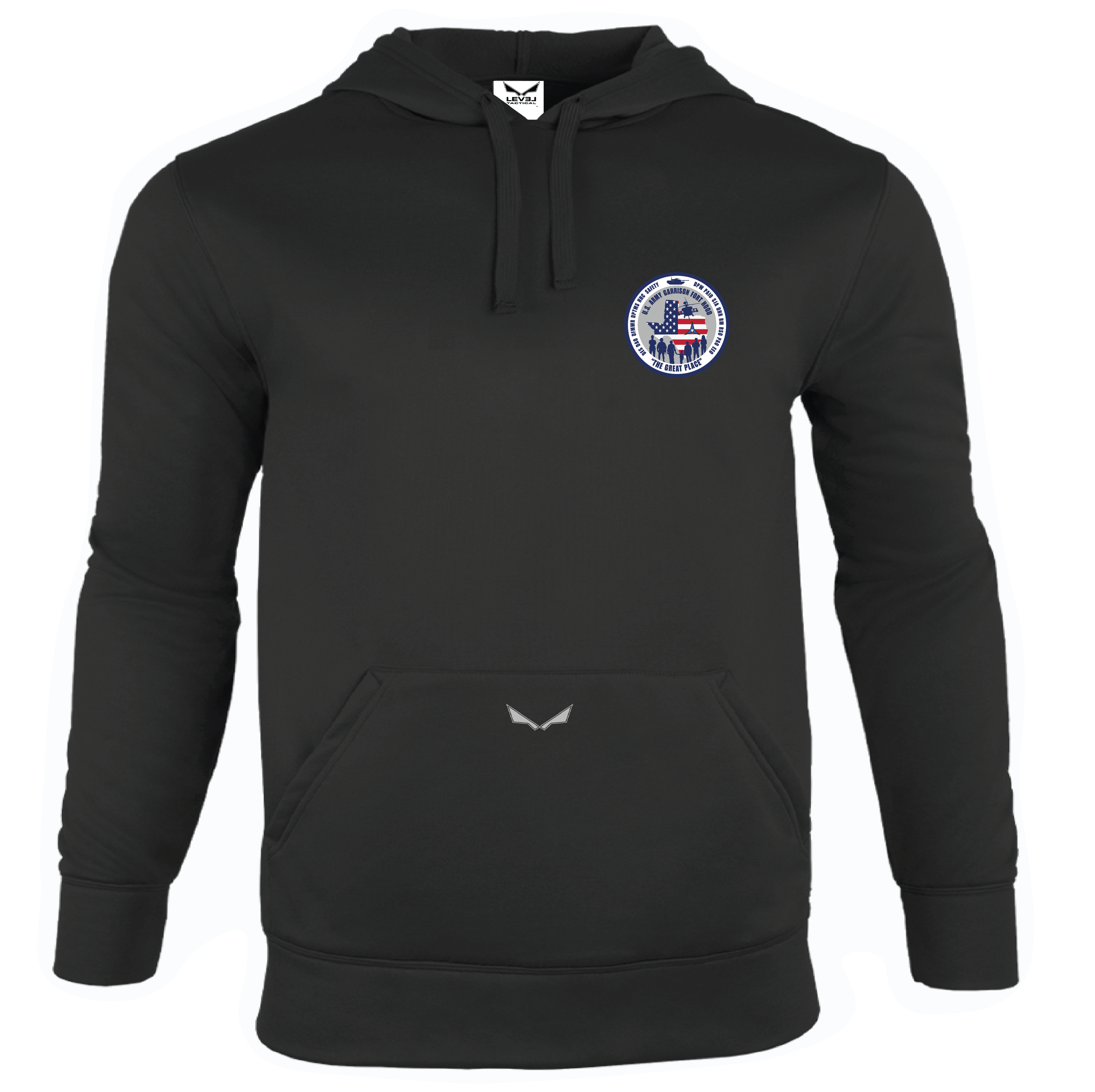 (USAG Fort Hood) - 01-098 LEVEL Tactical™ "DRI-TEC™ Sport Hoodie - BLACK