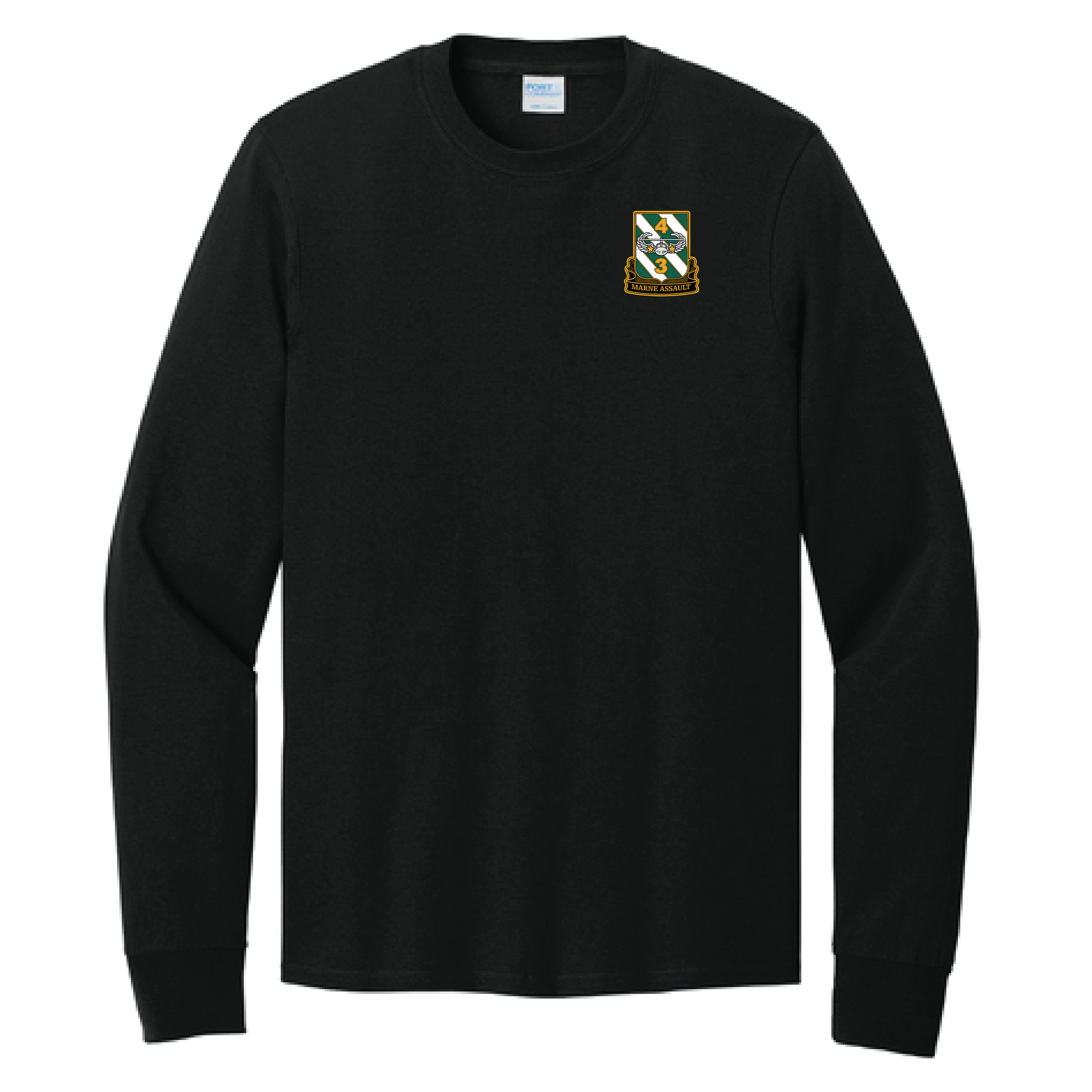 (DEMON CO., 4-3 AHB) - PC54LS LS Tee - BLACK - DTF - FLC/FB