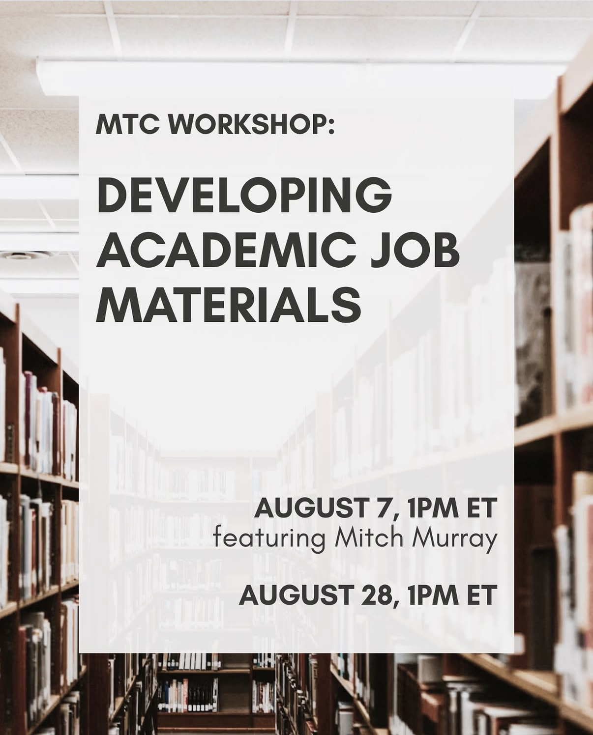 Developing Academic Job Materials