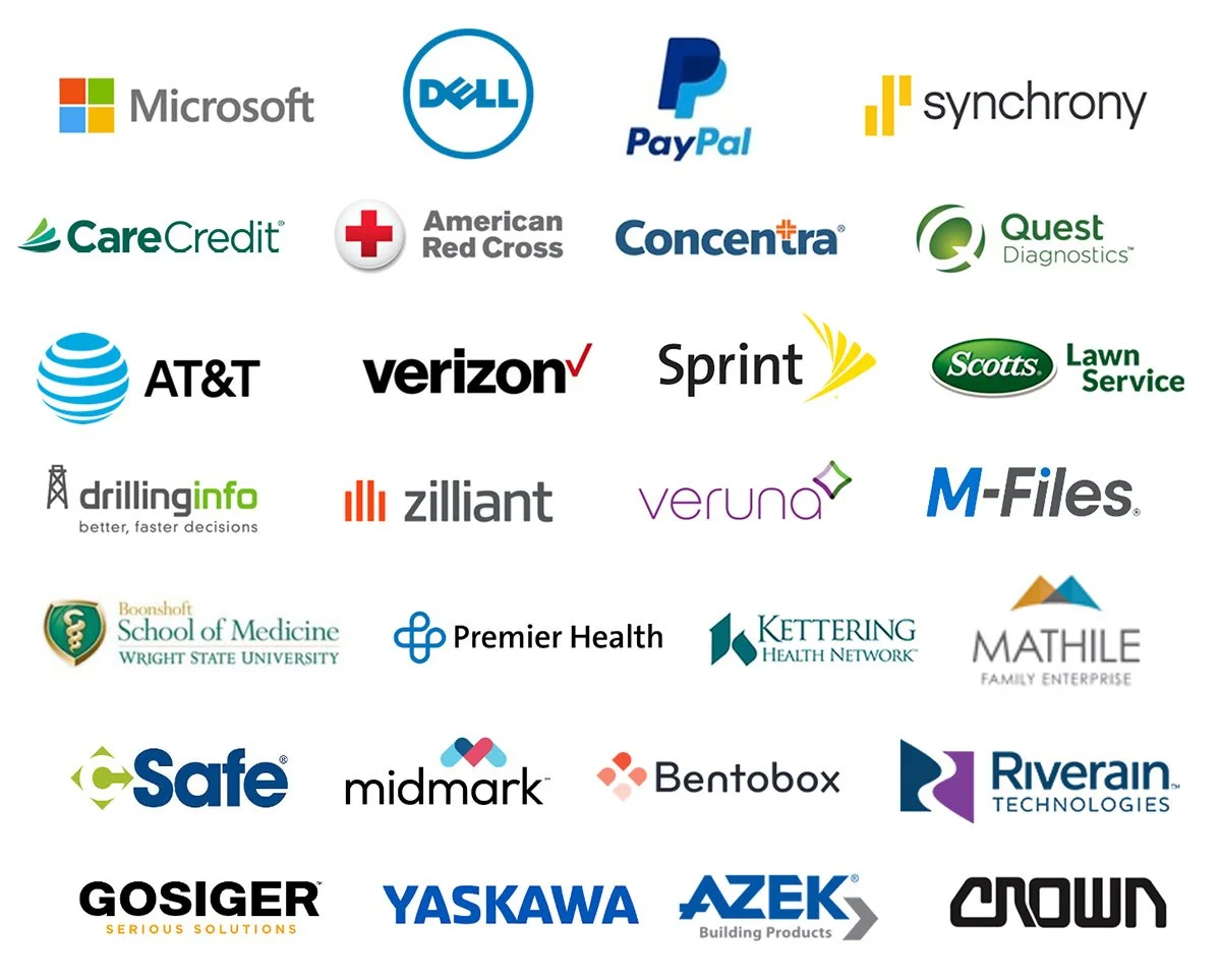 Company logos of selected business B2B clients