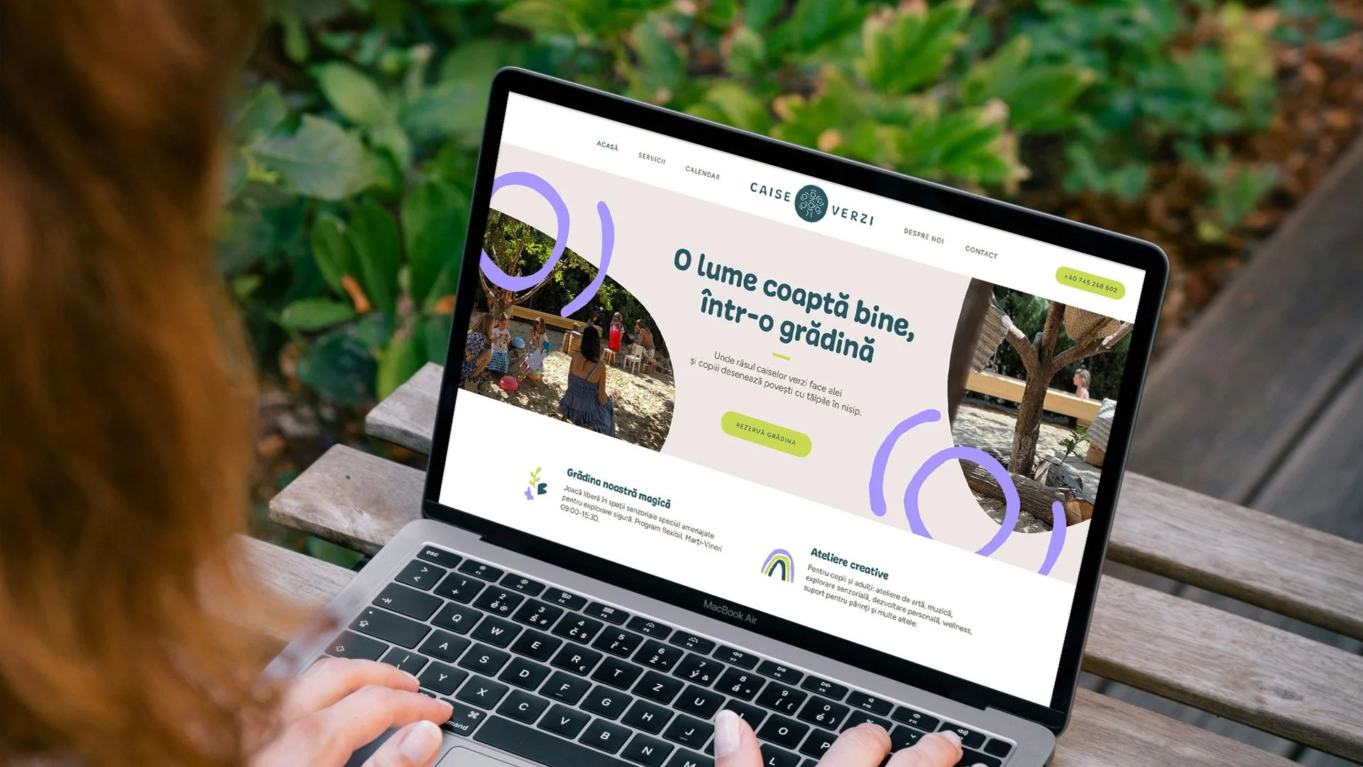Caise Verzi website and digital visual identity