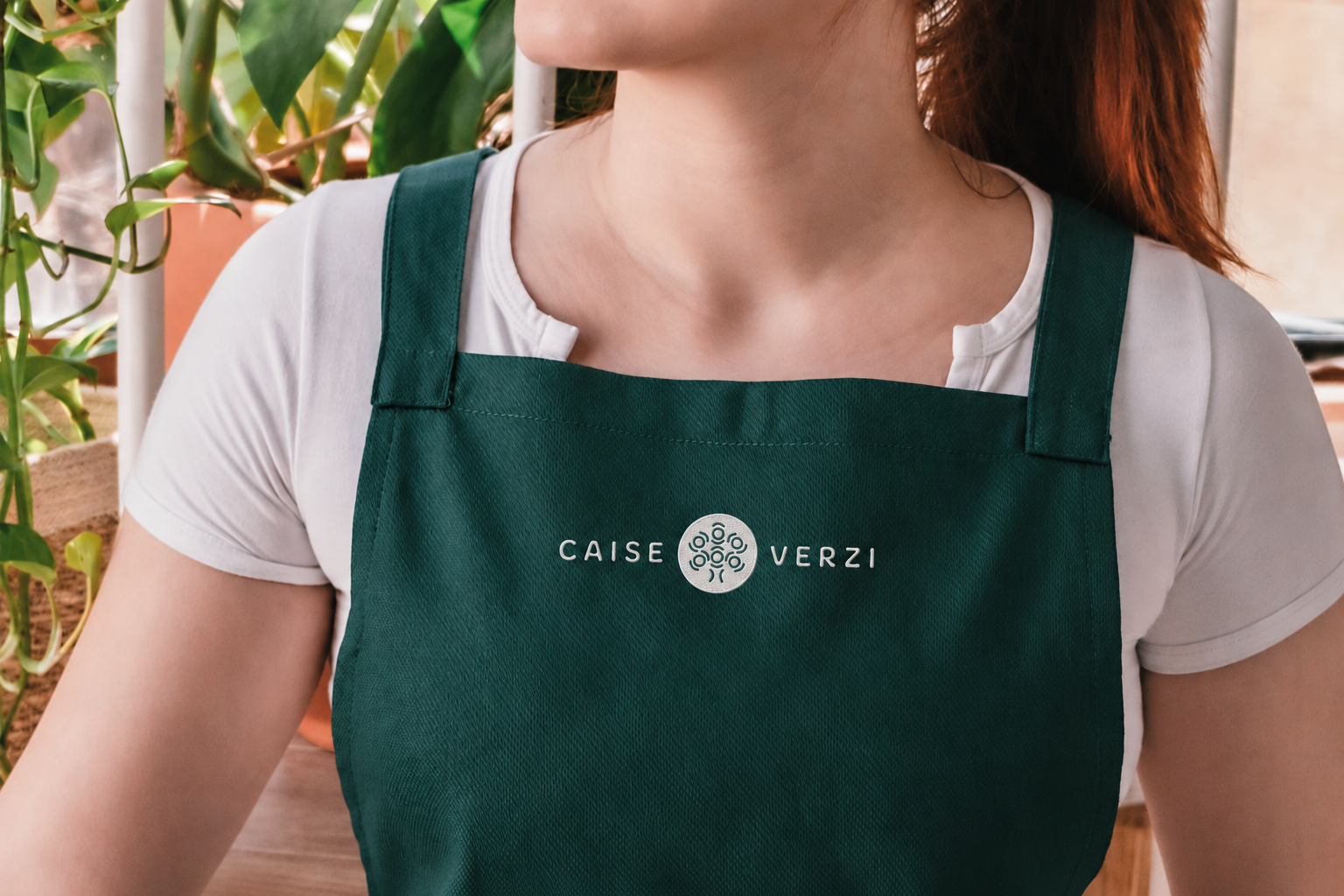Caise Verzi branded apron