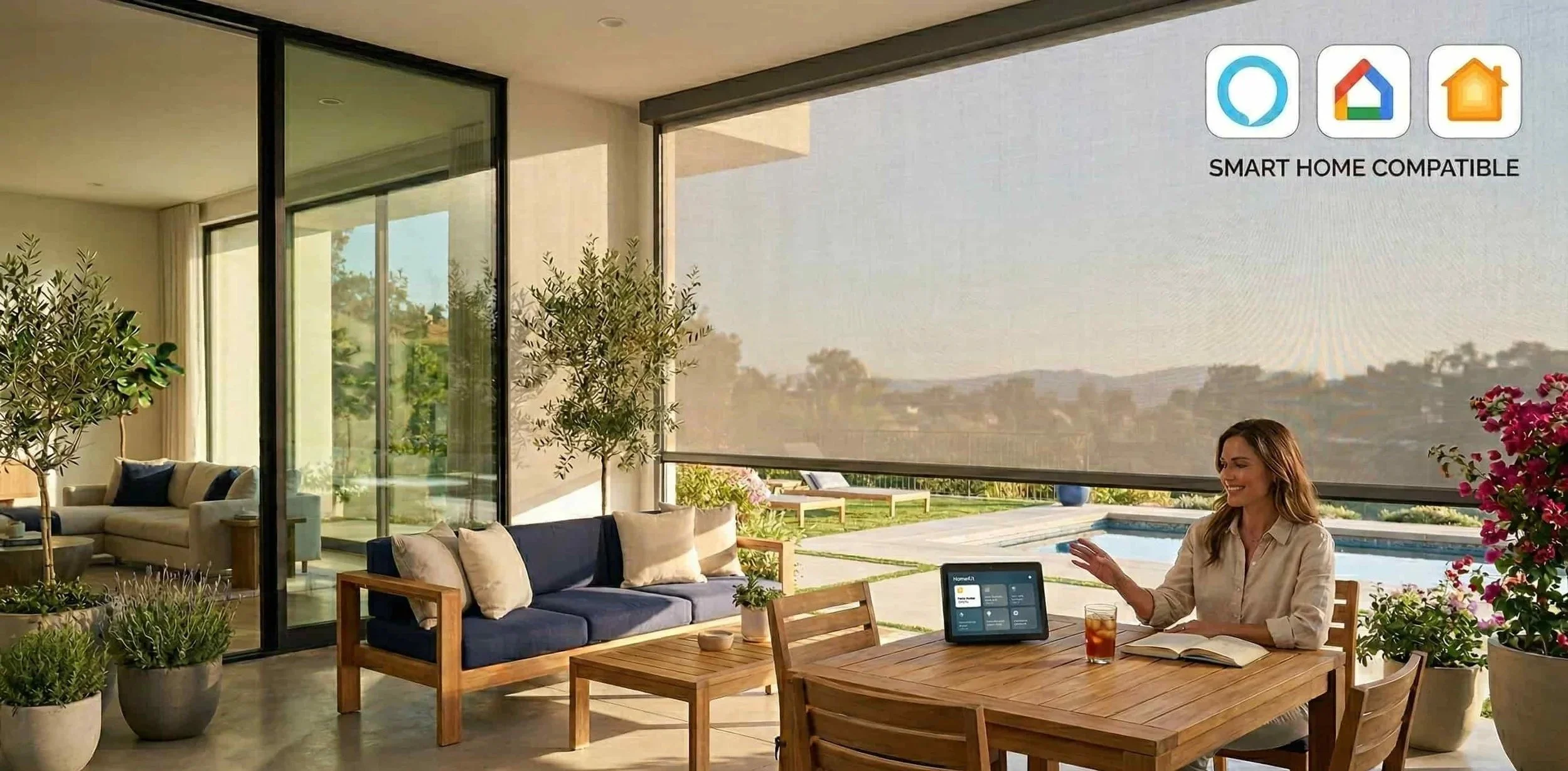 Voice-Controlled Comfort: A Guide to Integrating Your Outdoor Shades with Alexa, Google Home, and HomeKit