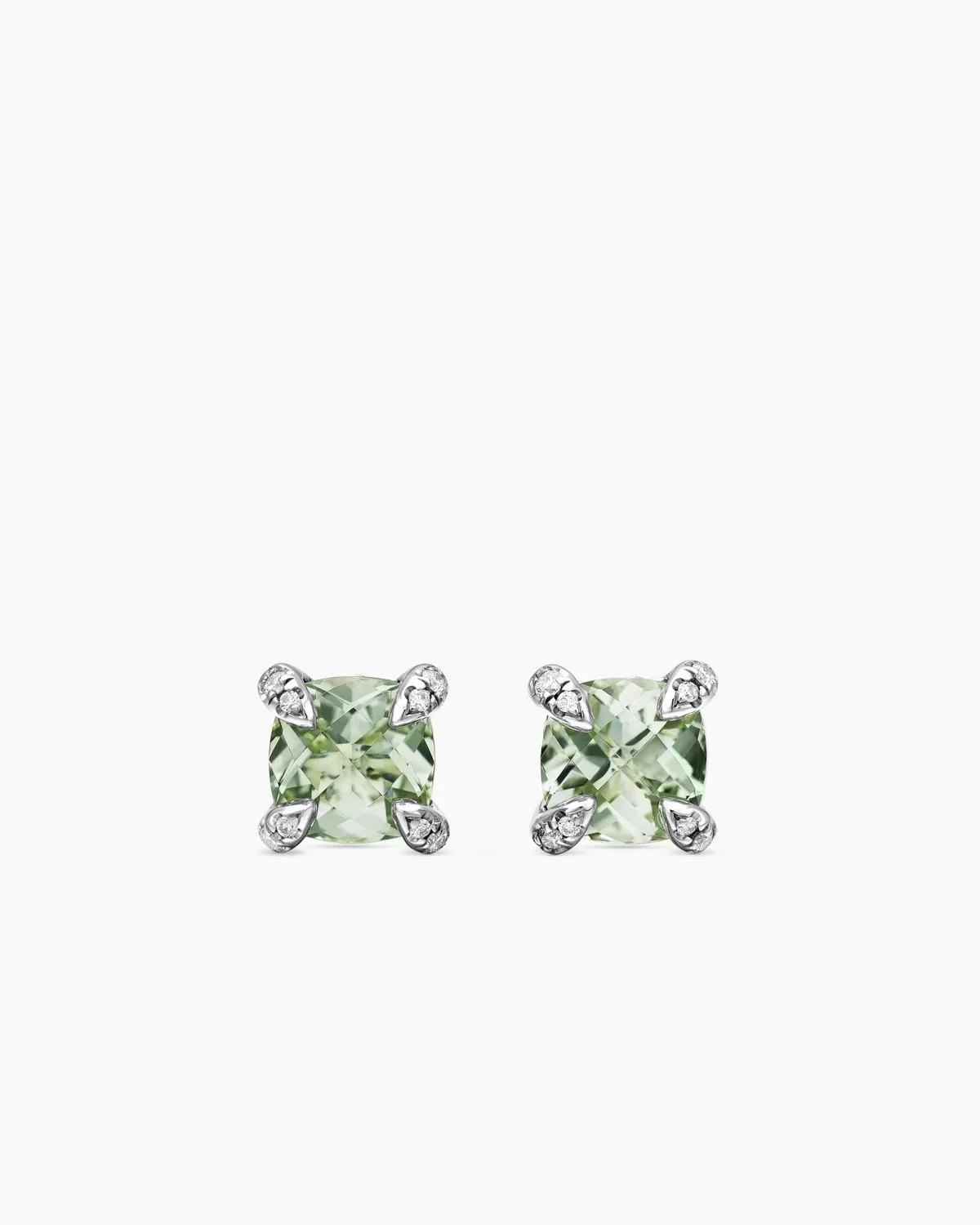 DAVID YURMAN PRASIOLITE PETITE CHATELAINE STUD EARRINGS, 6mm