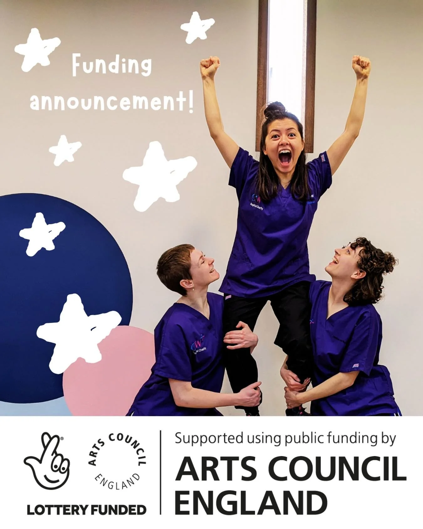 We are over the moon to announce that we have received a @aceagrams National Lottery Project Grant to R&amp;D a new show, Under One Sky! 📣 

We cannot wait to get started on this project at Chelsea and Westminster Hospital. Under One Sky will be an 