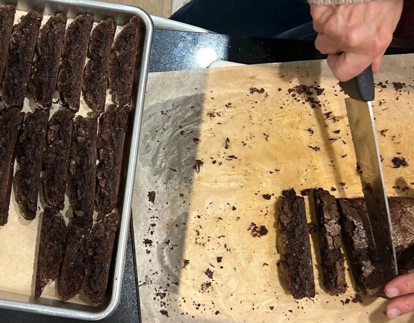 Chocolate Chunk & Chocolate Chip Biscotti