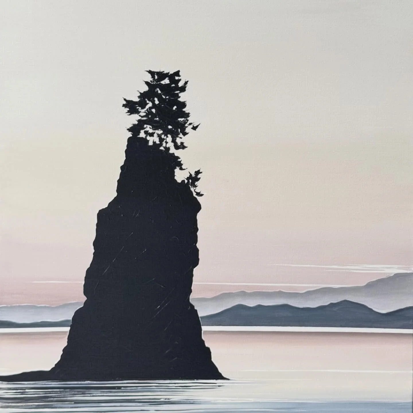 LEAN IN
24&rdquo; x 48&rdquo;
Acrylic on stretched mounted canvas 
Available at @adelecampbellfineart 

#seastacks #vancouver #yvr #canadianartist #pacificnorthwest