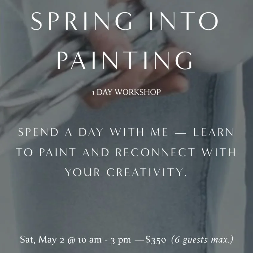 SPRING INTO PAINTING 🌿🎨

Join me in my Nanaimo studio for a beautiful day of creativity, connection, and learning to paint. This intimate workshop is designed for those who want to slow down, pick up a brush, and surprise themselves with what they 