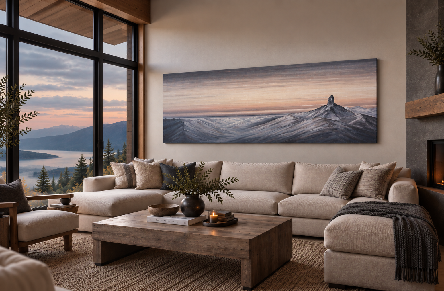 A NEW HORIZON 30 x 72" by Magda Johnson Canadian Landscape Artist