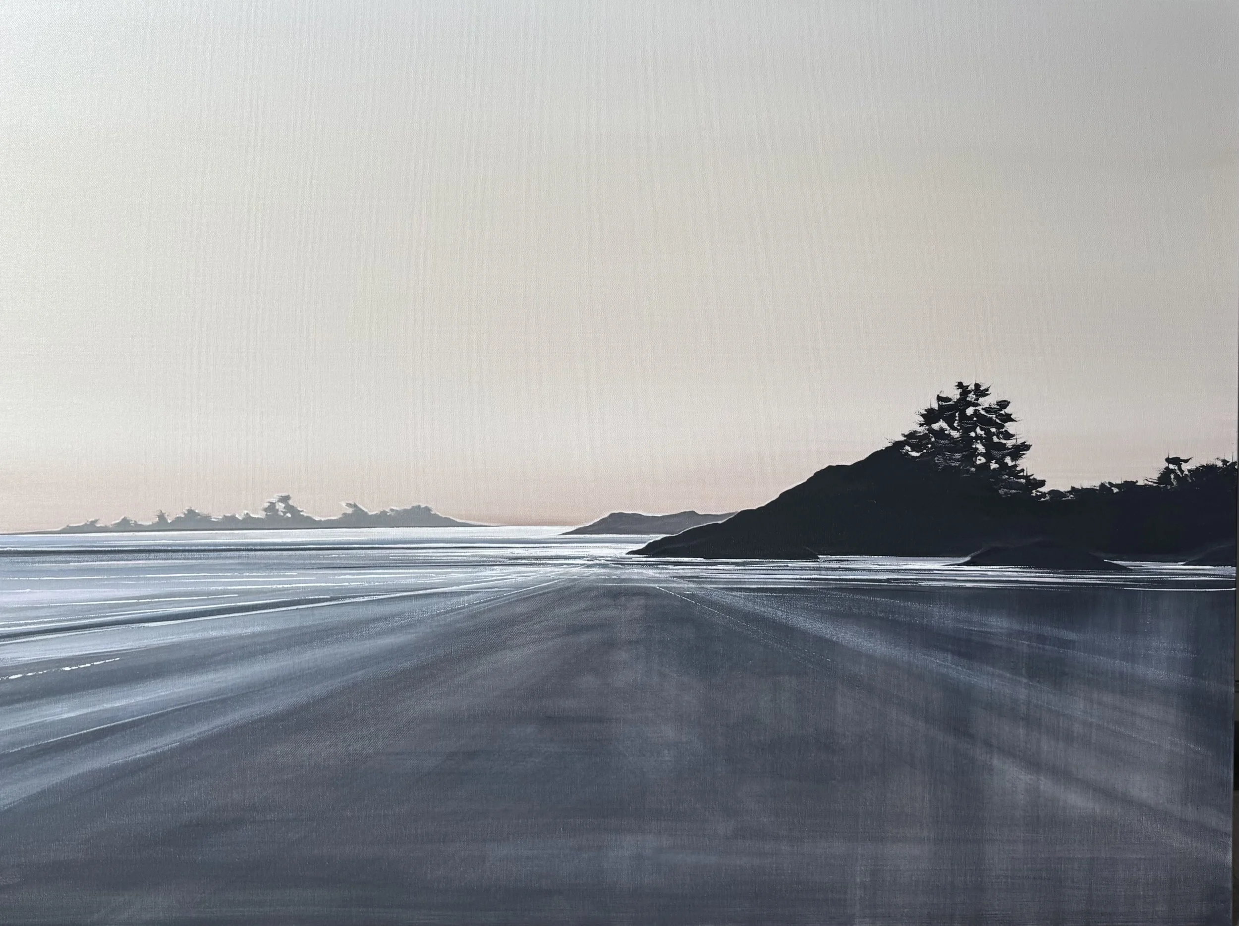 Magda Johnson Fine Art - TOFINO Cox Bay Beach - 36 x 48 painting available at Adele Campbell Gallery