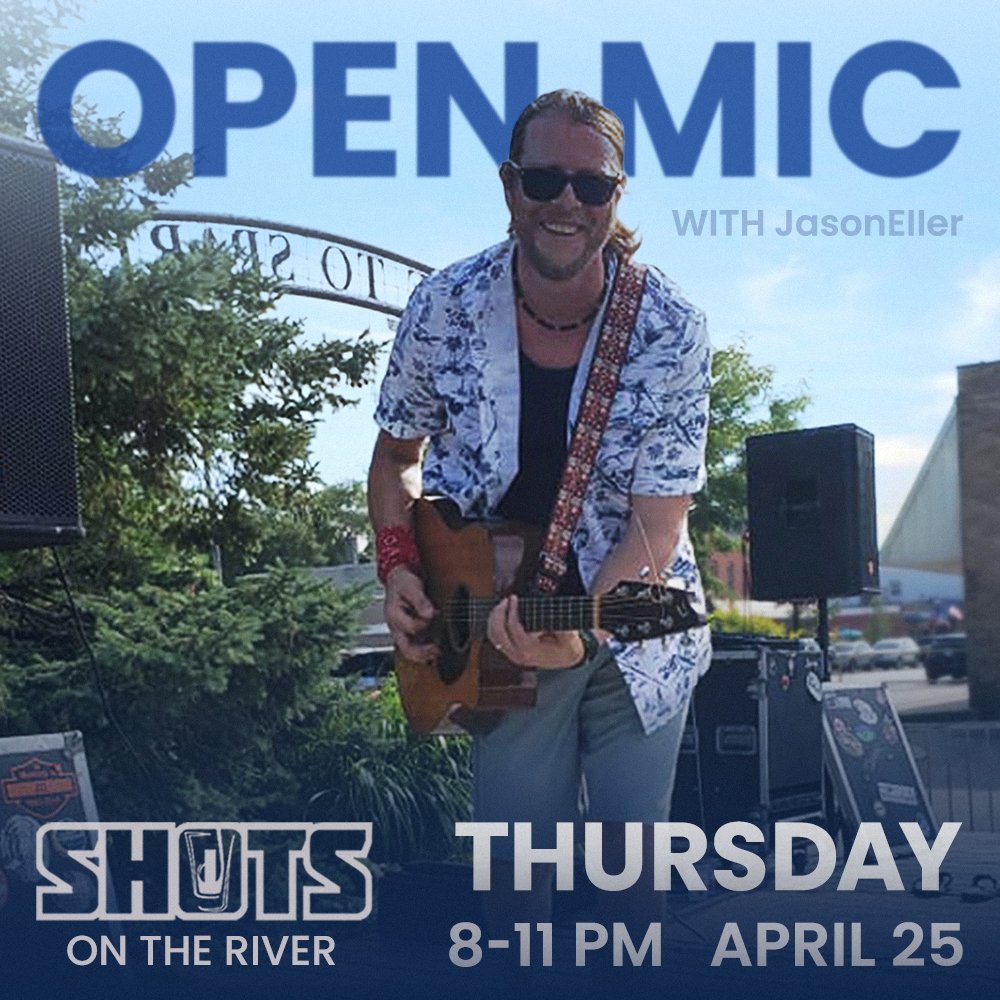 Let's jam! Sign up and Live Music starts at 7pm 🎵🍺 @shots_on_the_river