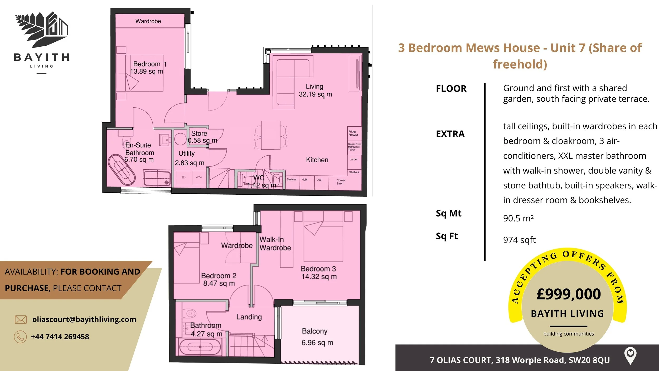 Unit 7 House - 3 bed 3 bathroom, offers over £999,000