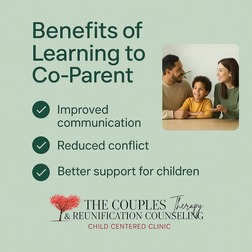 Co-parenting isn&rsquo;t easy, but learning how to work together can transform the lives of your children. 

💚 Benefits of learning to co-parent:
✔️ Improved communication
✔️ Reduced conflict &amp; stress
✔️ Better support for children&rsquo;s emoti