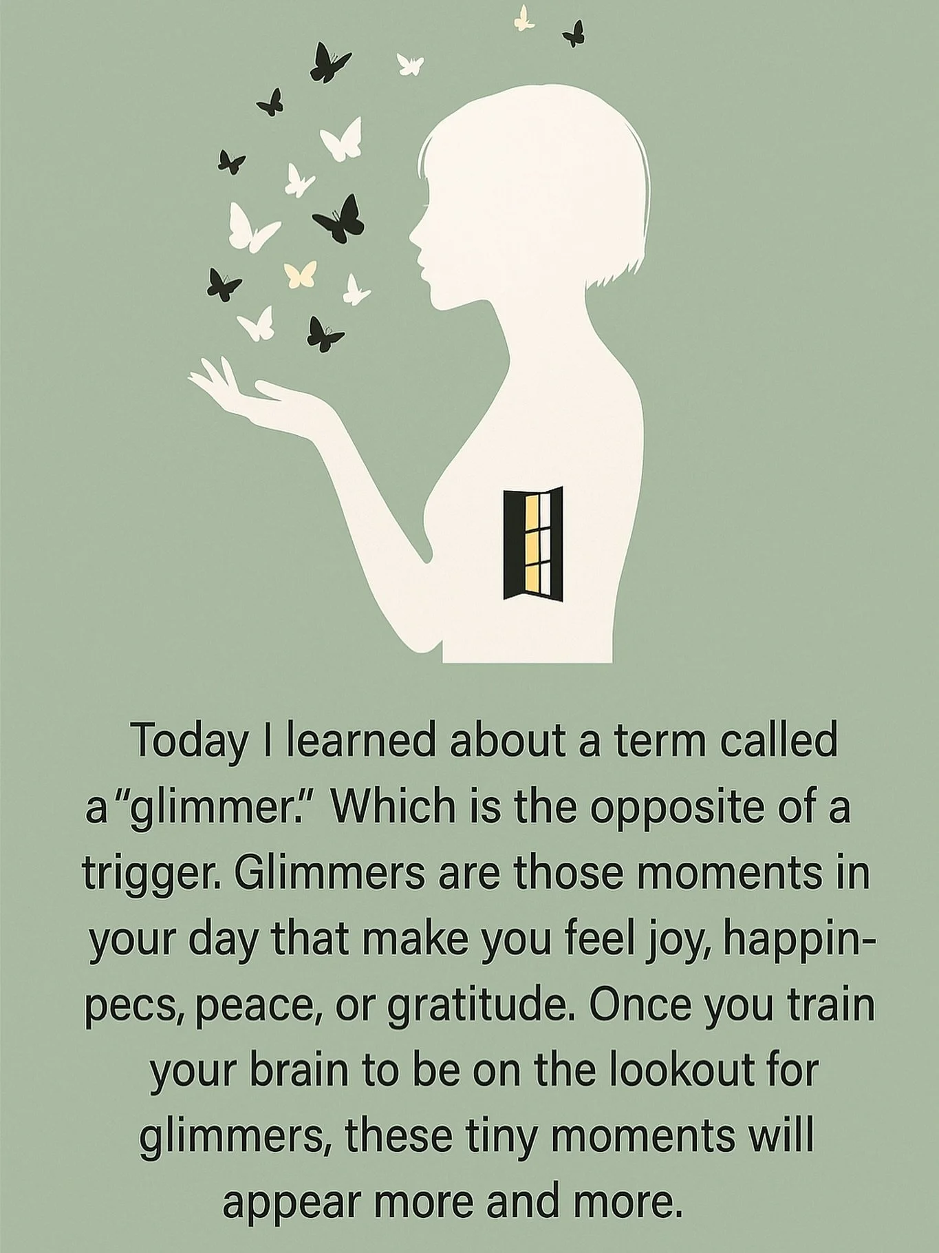 Ever heard of glimmers? ✨
They&rsquo;re the opposite of triggers, the tiny, gentle sparks woven into your day that help your body settle, your nervous system breathe, and your mind soften back into safety.

Glimmers are the moments your heart recogni