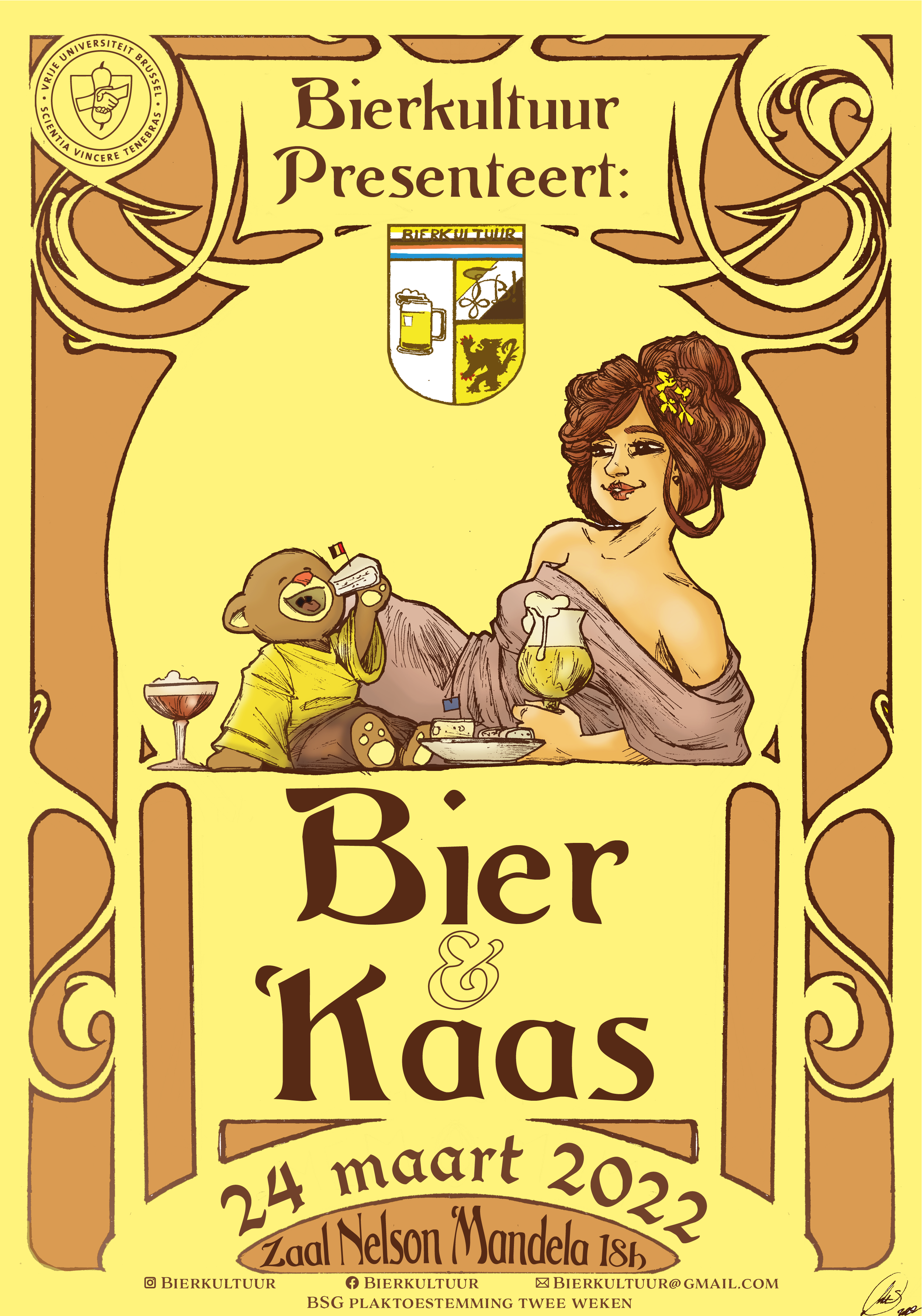 Poster voor bier en kaas avond 2022. ©Bierkultuur, 2022