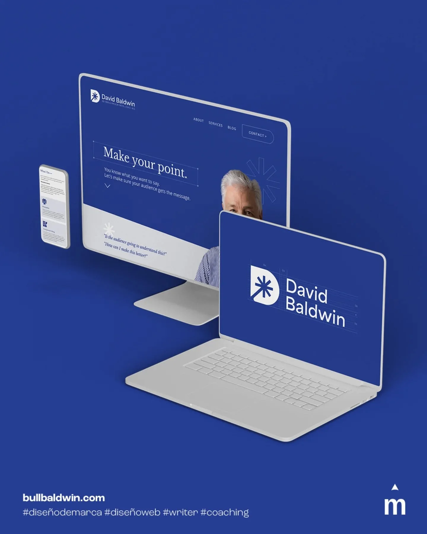 🌐 DISE&Ntilde;O WEB/ David Baldwin
.
✒️ Writer, editor &amp; presentation coach
.
👉 www.bullbaldwin.com
.
.
#dise&ntilde;oweb #webdesign #creativedesign #dise&ntilde;ogr&aacute;fico #graphicdesign
