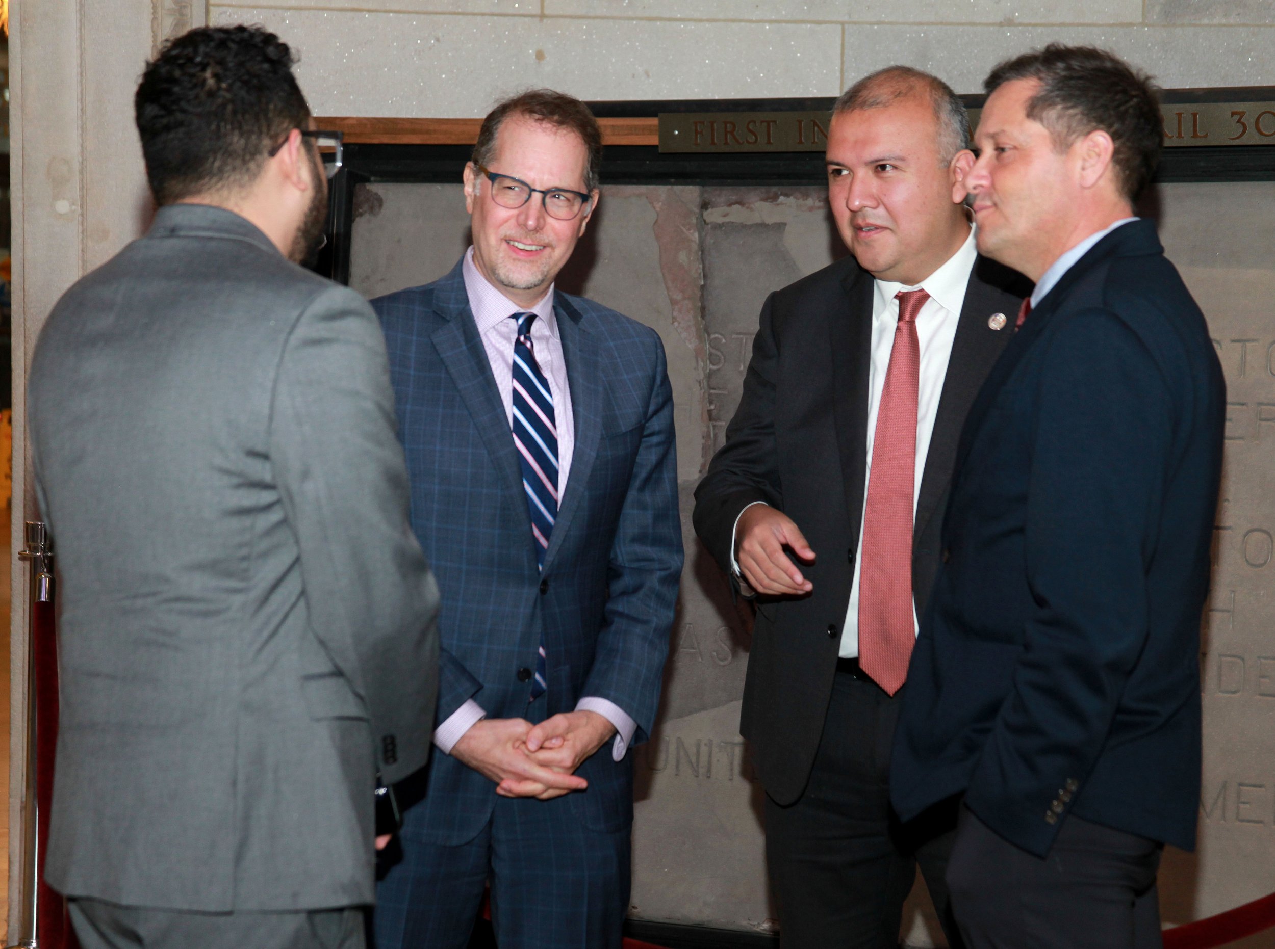  Enrique Che Cantu, Senior Policy Advisor for Federal Immigration; Mark Levine, Manhattan Borough President; Commissioner Manuel Castro, Mayor’s Office of Immigrant Affairs; Captain Jonathan Boulware, President &amp; CEO, South Street Seaport Museum 