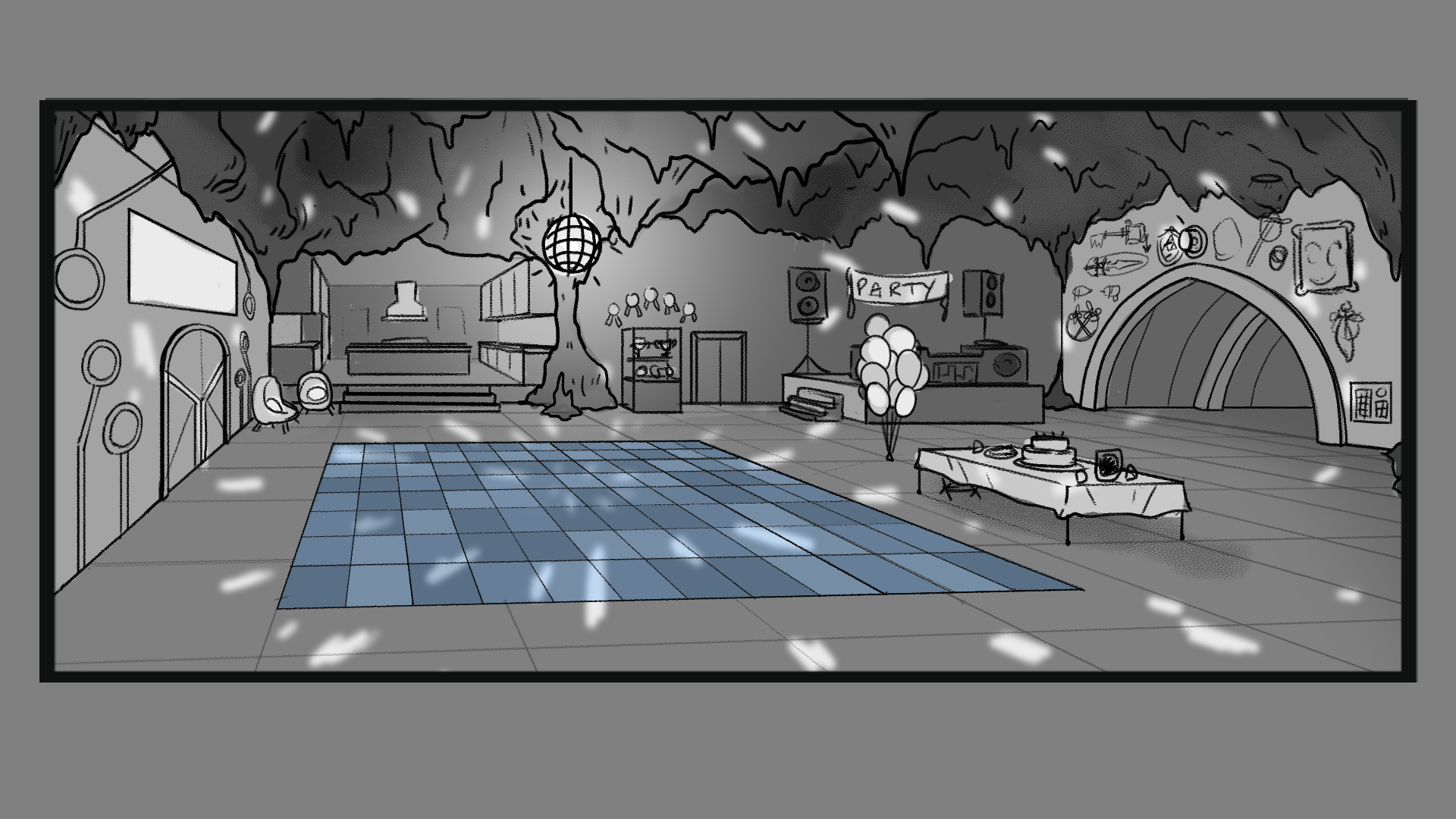 Layout Concept for Superhero Base 03; Photoshop, April 2024