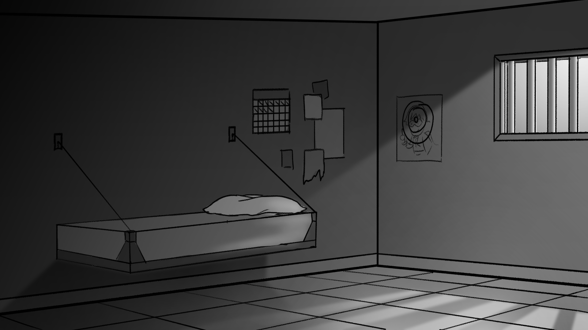 Background Concept for cell Interior 01; Shelved; Photoshop, April 2024
