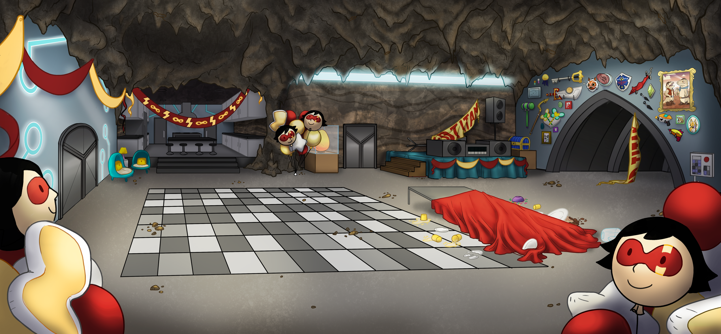 Background for Superhero Base 03, Earthquake Aftermath; Photoshop, April 2024