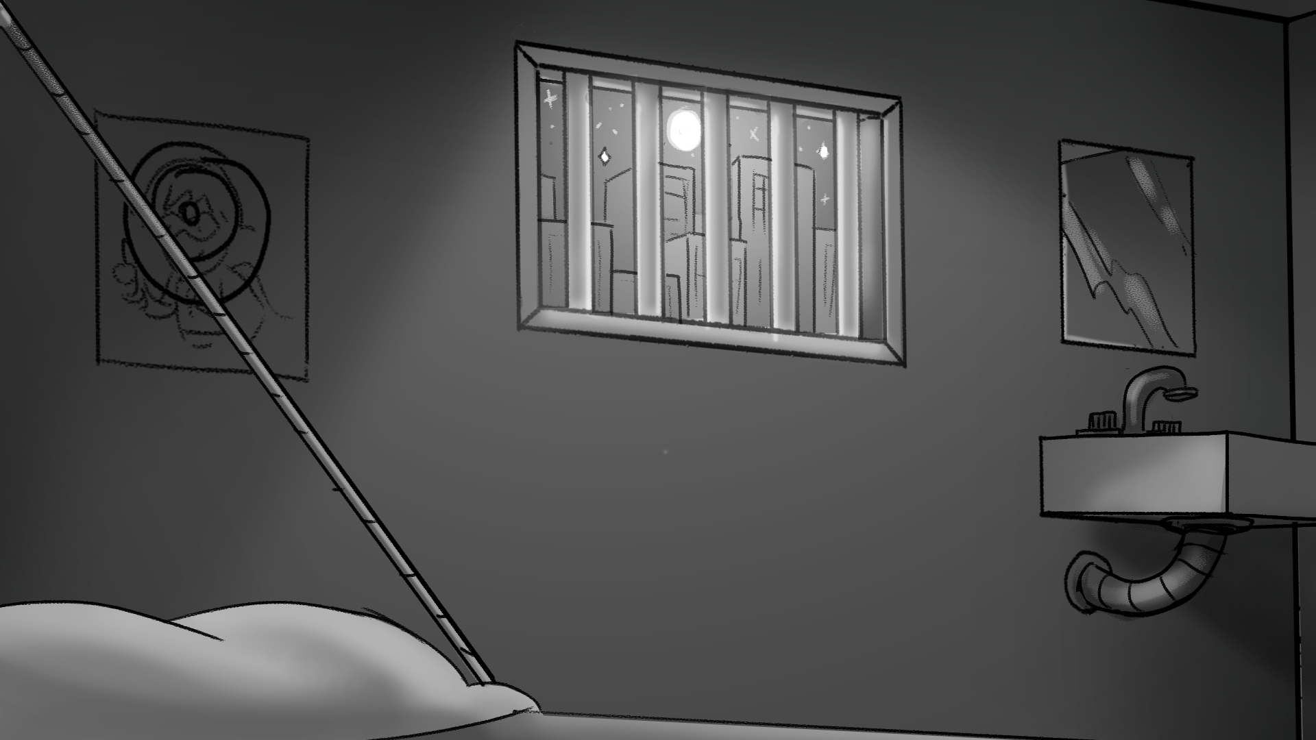 Background Concept for cell Interior 02; Shelved; Photoshop, April 2024