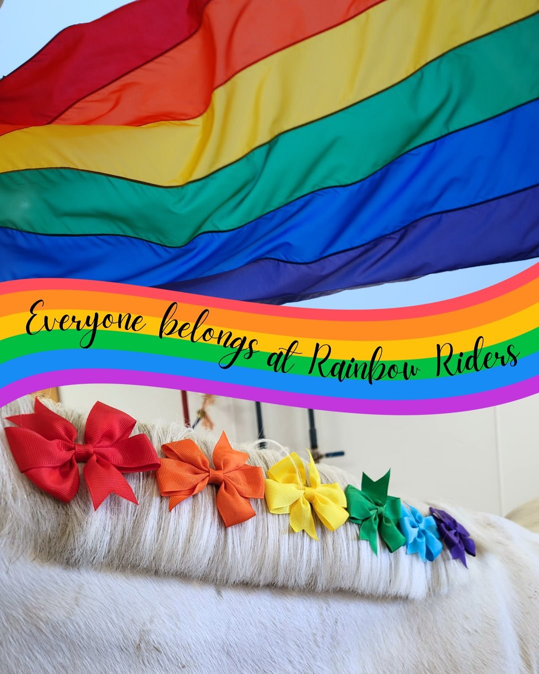 Happy Pride, everyone! Of course, at Rainbow Riders we support and celebrate our LGBTQIA+ riders, volunteers, and staff all year round. We are dedicated to being a safe place for everyone, all the time. But for June, the horses thought they&rsquo;d g