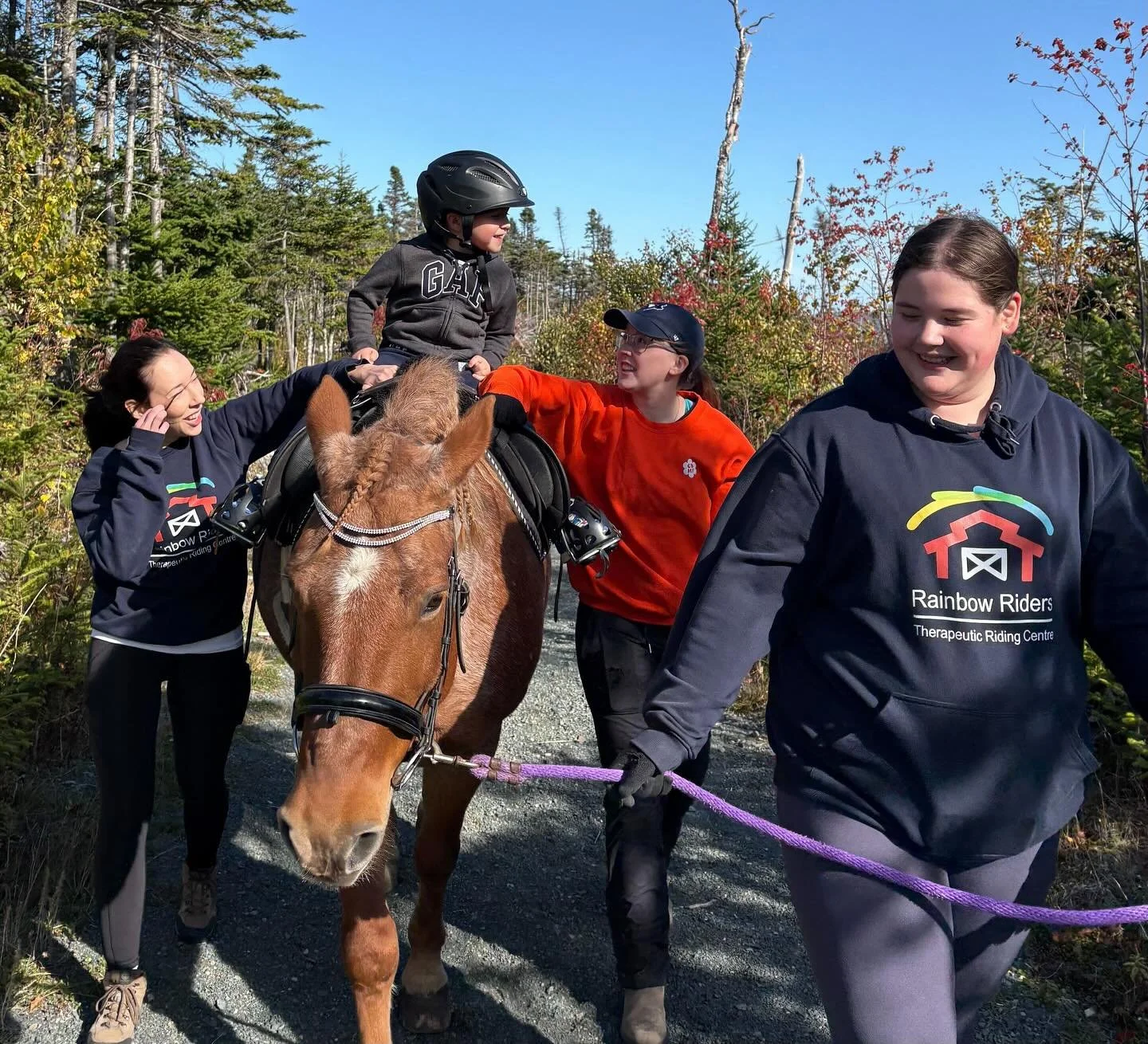 Keeping trail ride season active for as long as we can here at Rainbow Riders! Horses & Riders couldn’t be happier β€οΈ