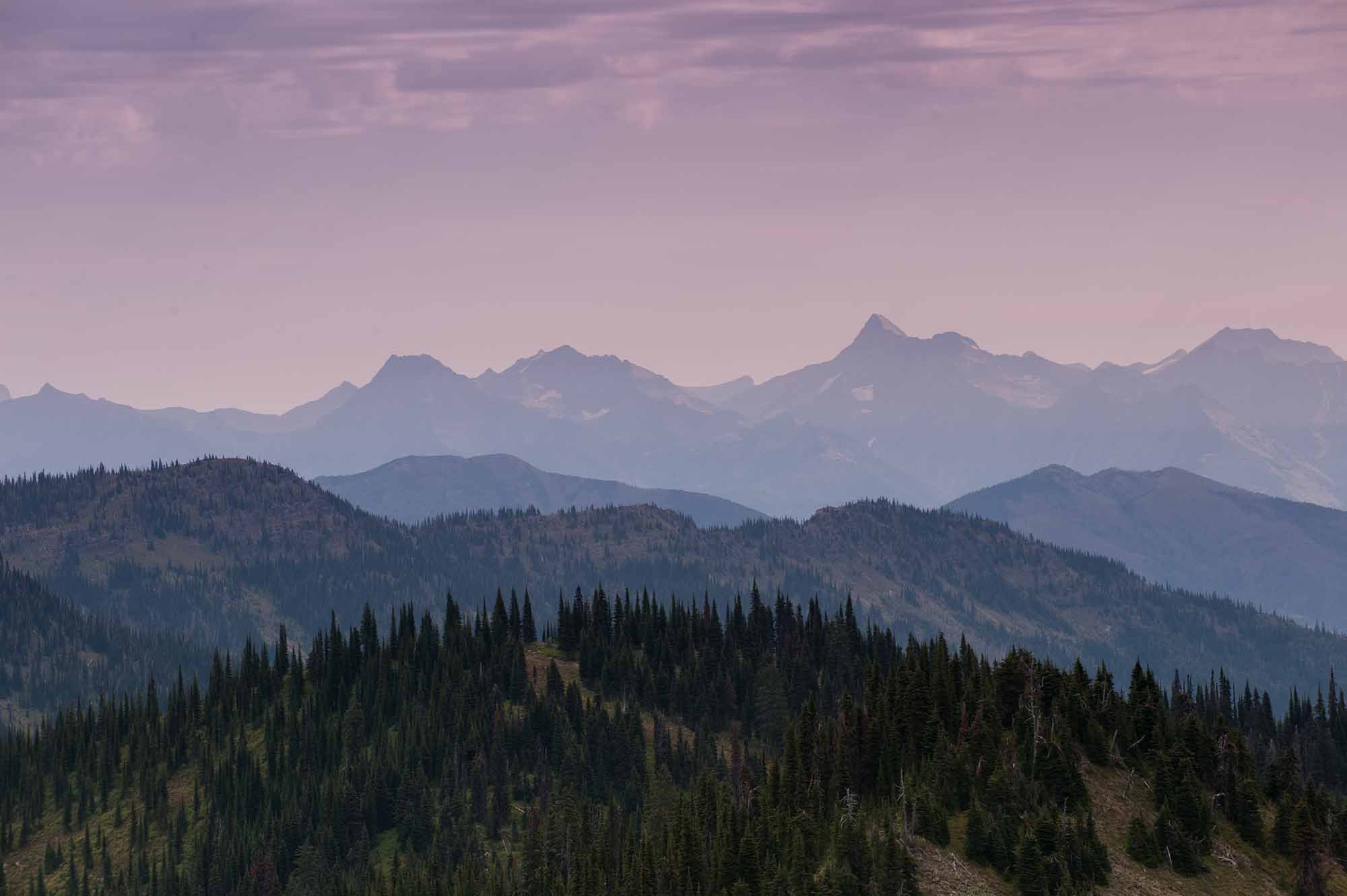 Mountain range in Whitefish, Montana