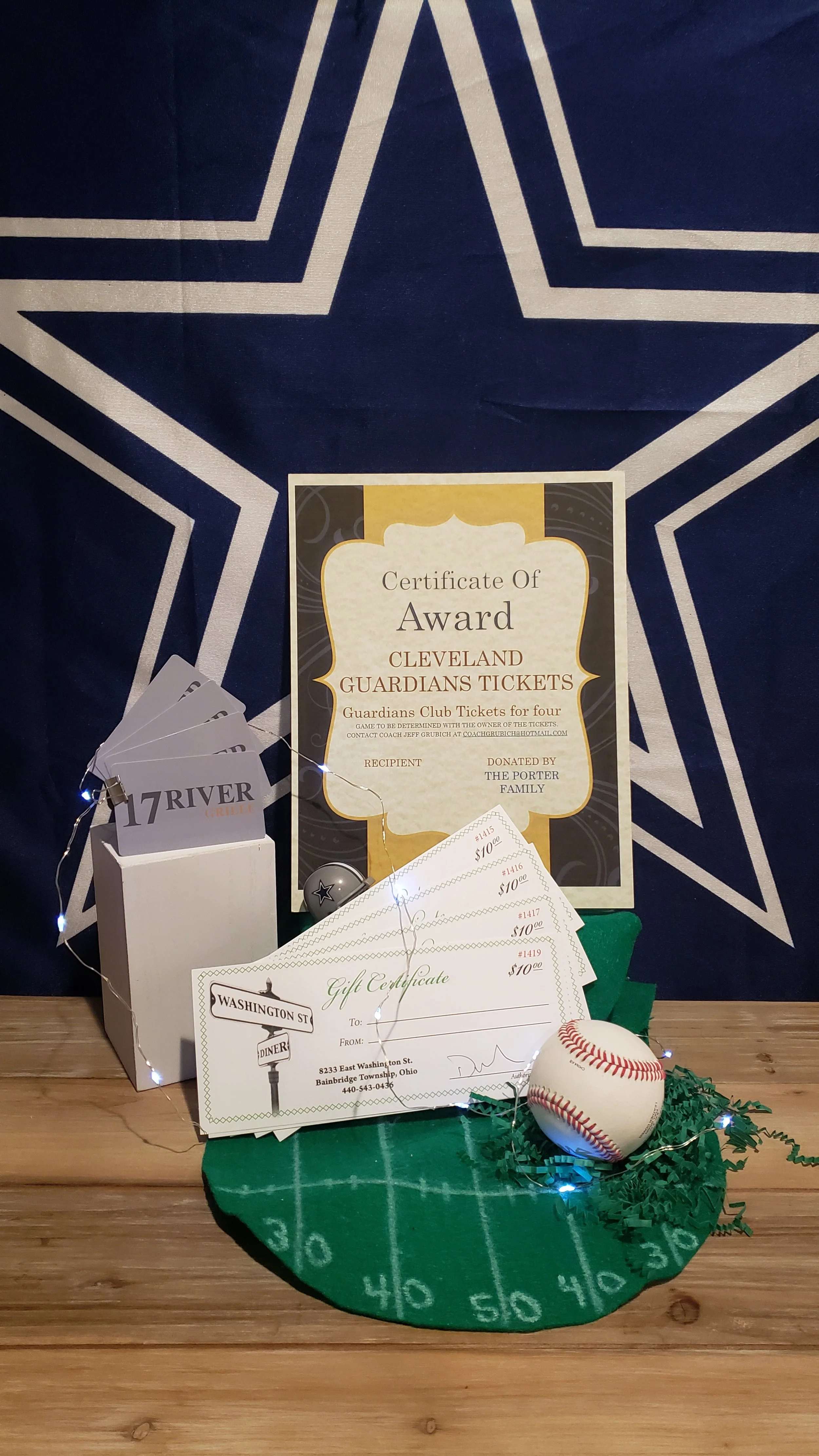 Prize Pakage 11 - 

Donated by:
B'laster Corporation,
Washington Street Diner,
17 River