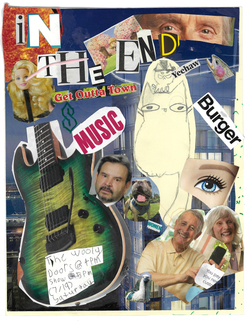 collage flyer for in the end