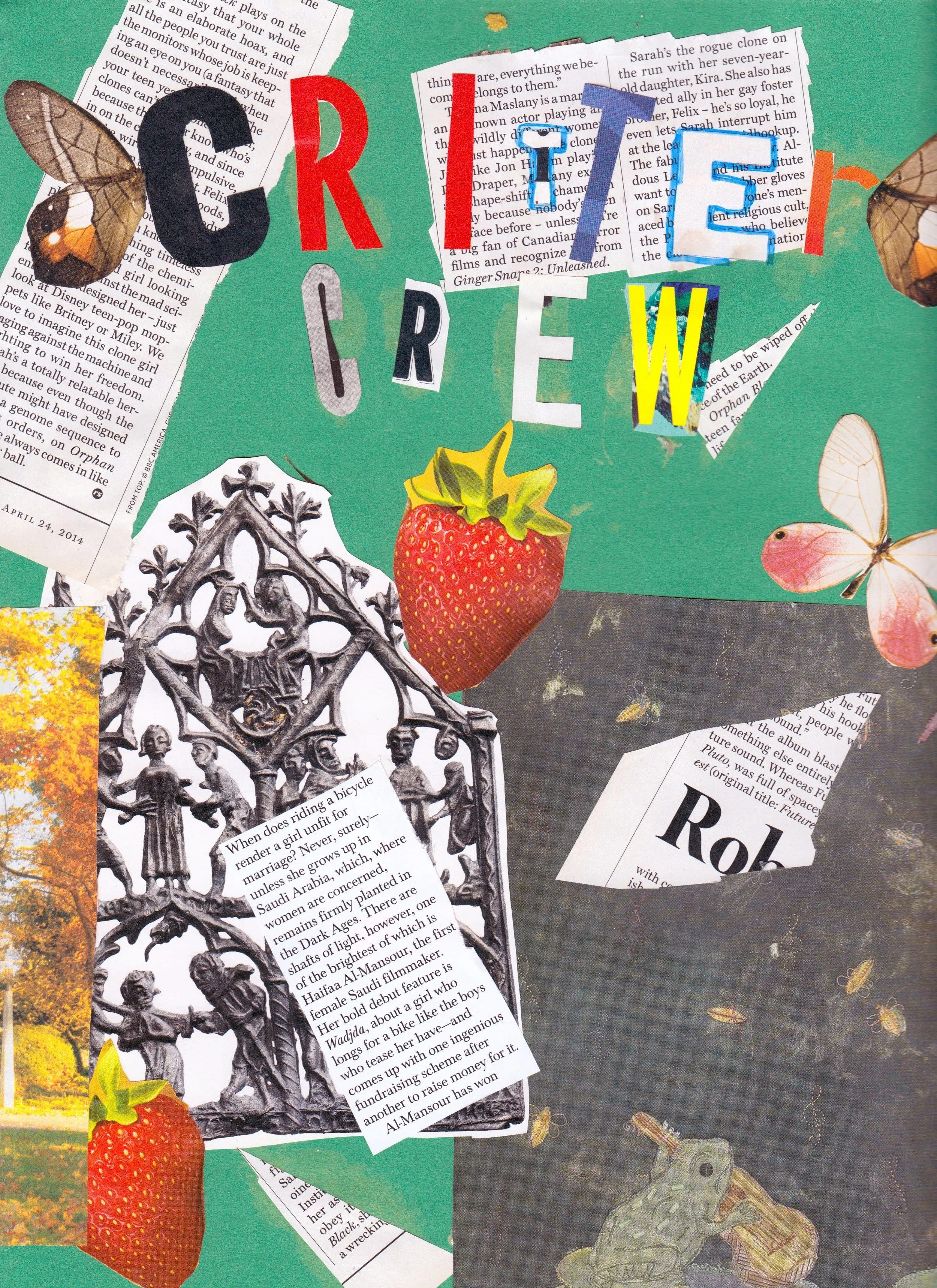 collage flyer for critter crew